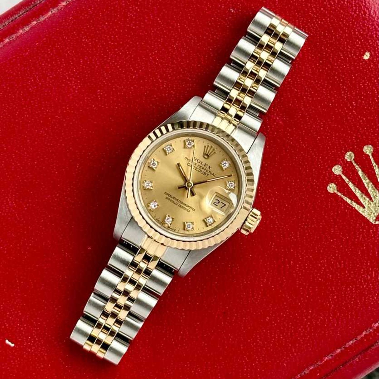 Rolex Lady-Datejust 69173G (1989) - Goud wijzerplaat 26mm Goud/Staal (4/8)