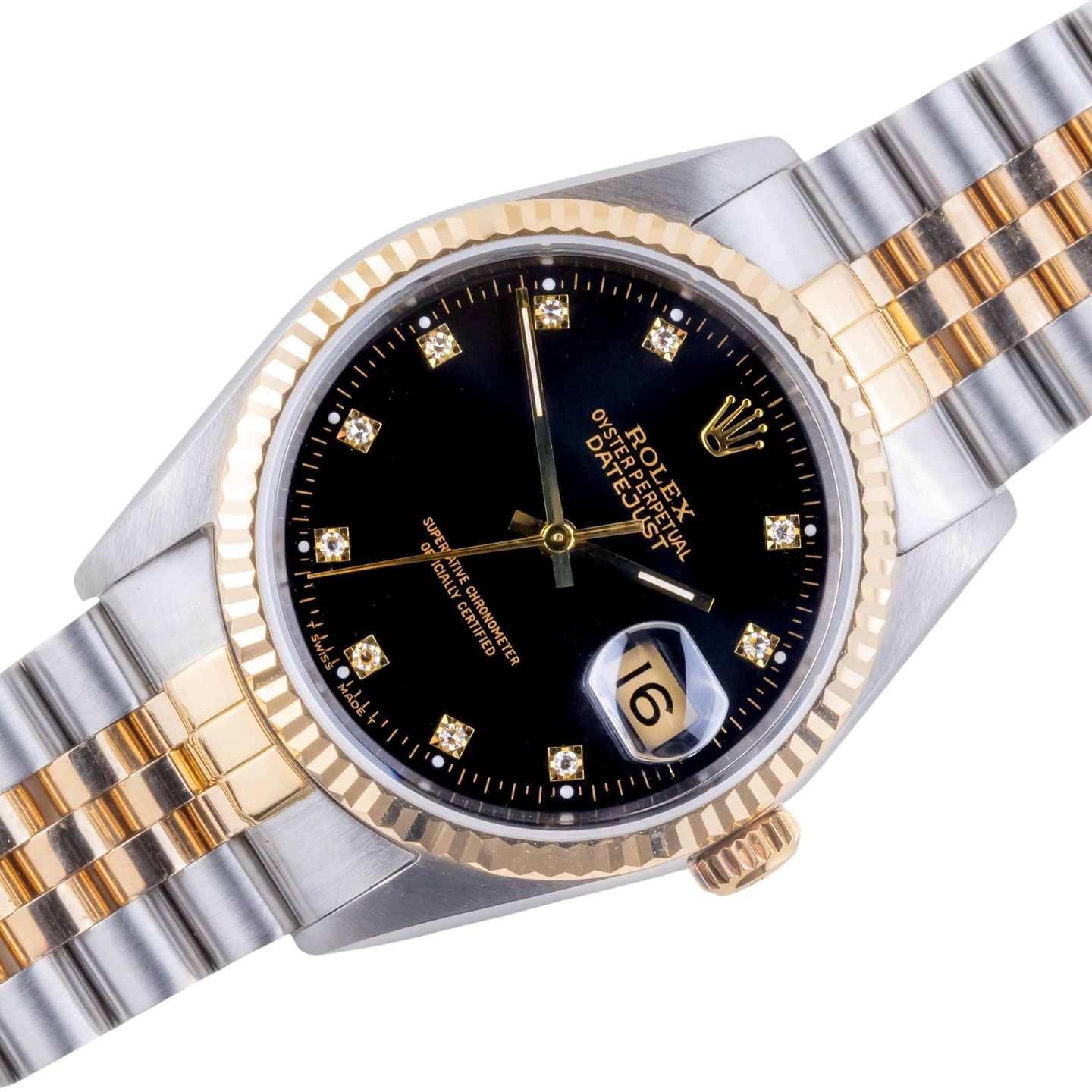 Rolex Datejust 36 16233 (1991) - 36mm Goud/Staal (1/8)