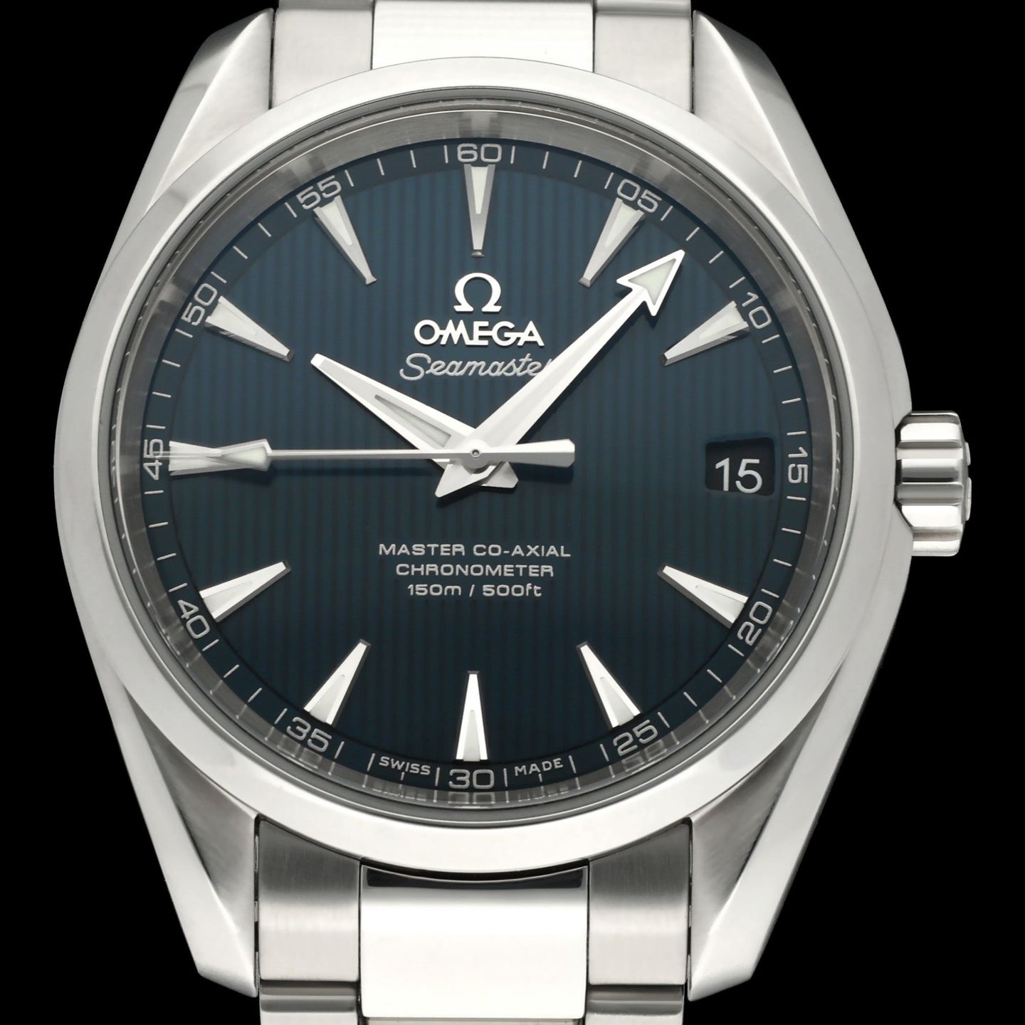 Omega Seamaster Aqua Terra 231.10.39.21.03.002 (2016) - Blue dial 39 mm Steel case (1/8)