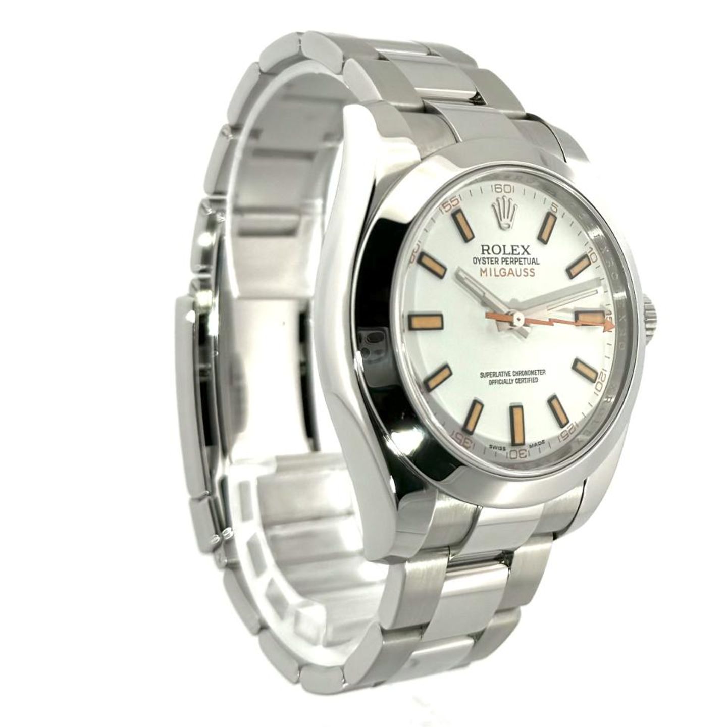 Rolex Milgauss 116400 (2010) - White dial 40 mm Steel case (4/8)