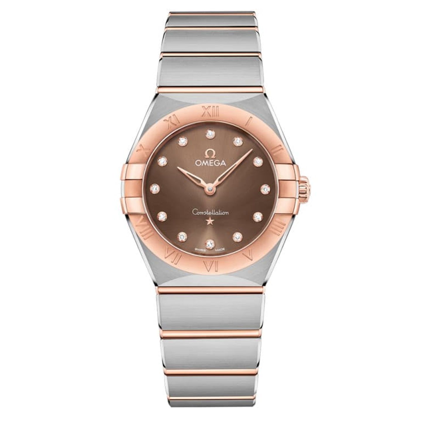 Omega Constellation Quartz 131.20.28.60.63.001 (2023) - Bruin wijzerplaat 28mm Goud/Staal (1/1)