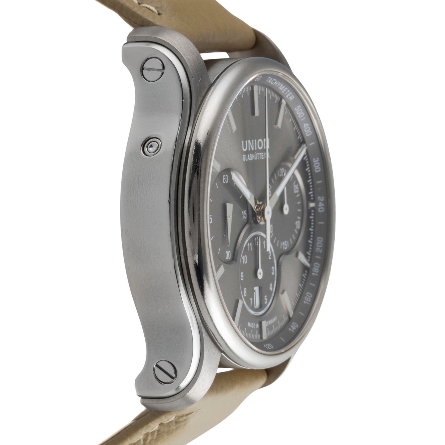 Union Glashütte Unknown 26-32-09-05-10 (Unknown (random serial)) - Black dial 40 mm Steel case (7/8)