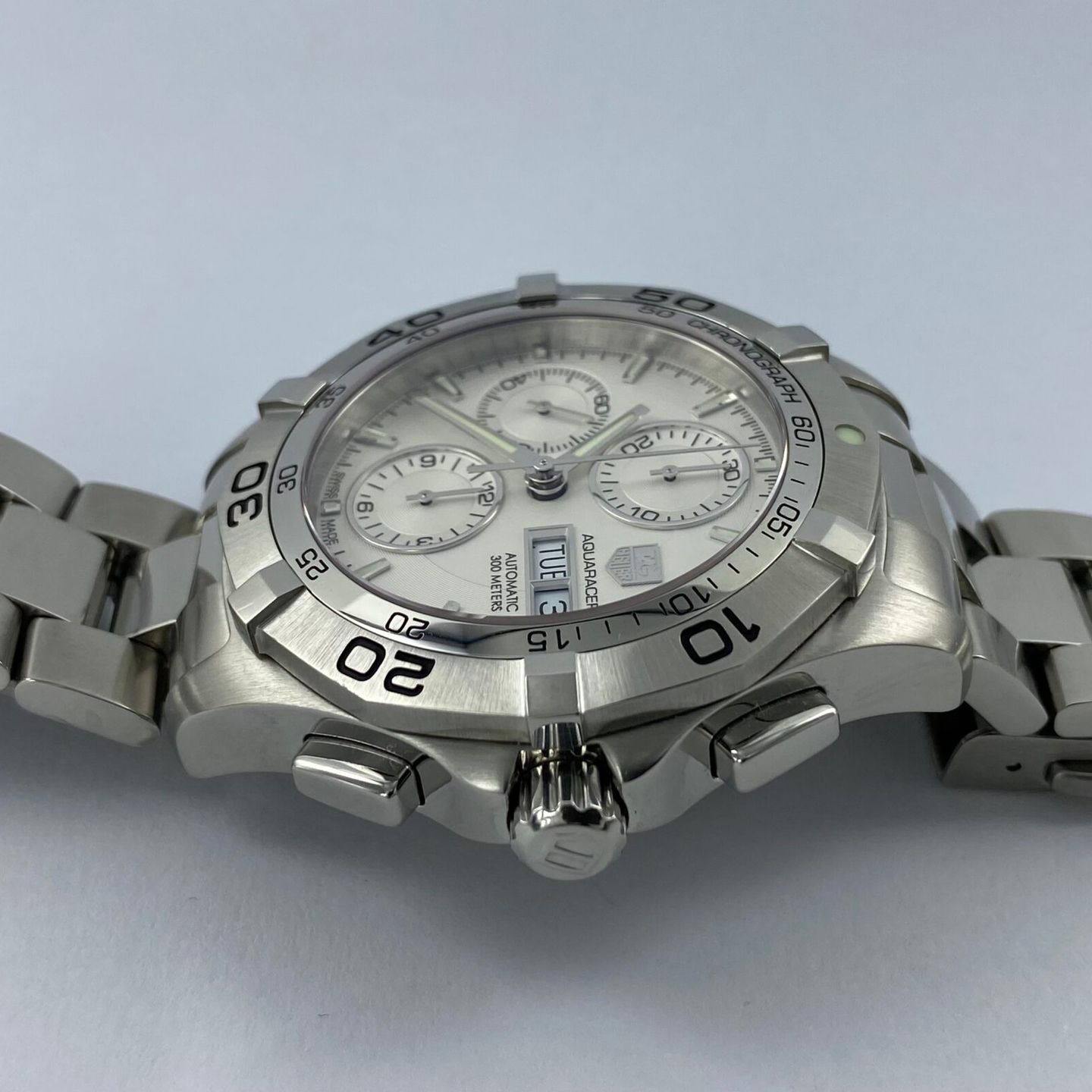 TAG Heuer Aquaracer 300M CAF2011 (2013) - Wit wijzerplaat 44mm Staal (3/8)