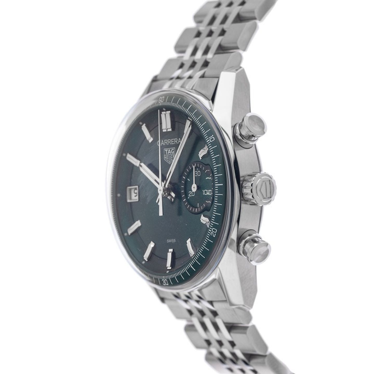 TAG Heuer Carrera CBS2211.BA0048 (2025) - Green dial 39 mm Steel case (4/7)