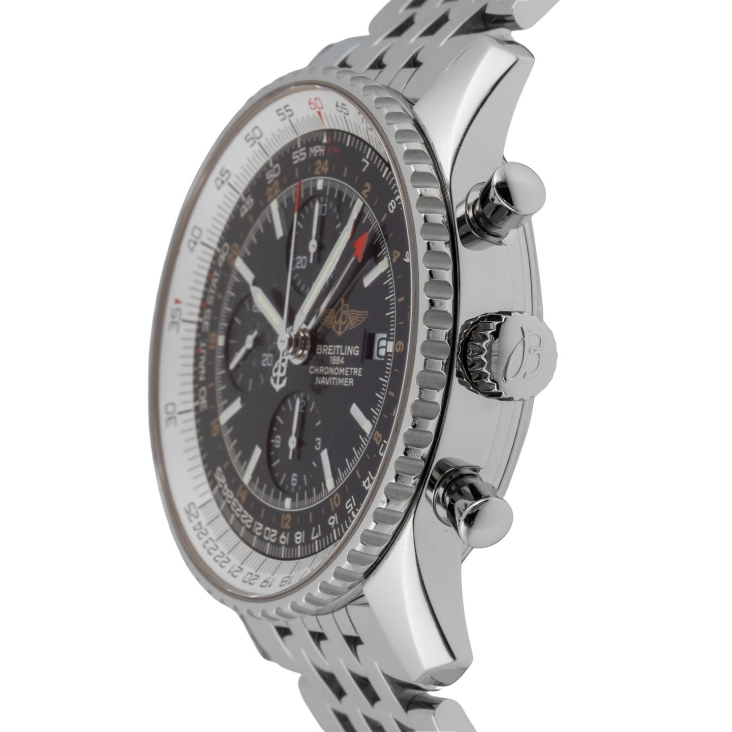 Breitling Navitimer World A24322 (Unknown (random serial)) - 46 mm Steel case (6/8)