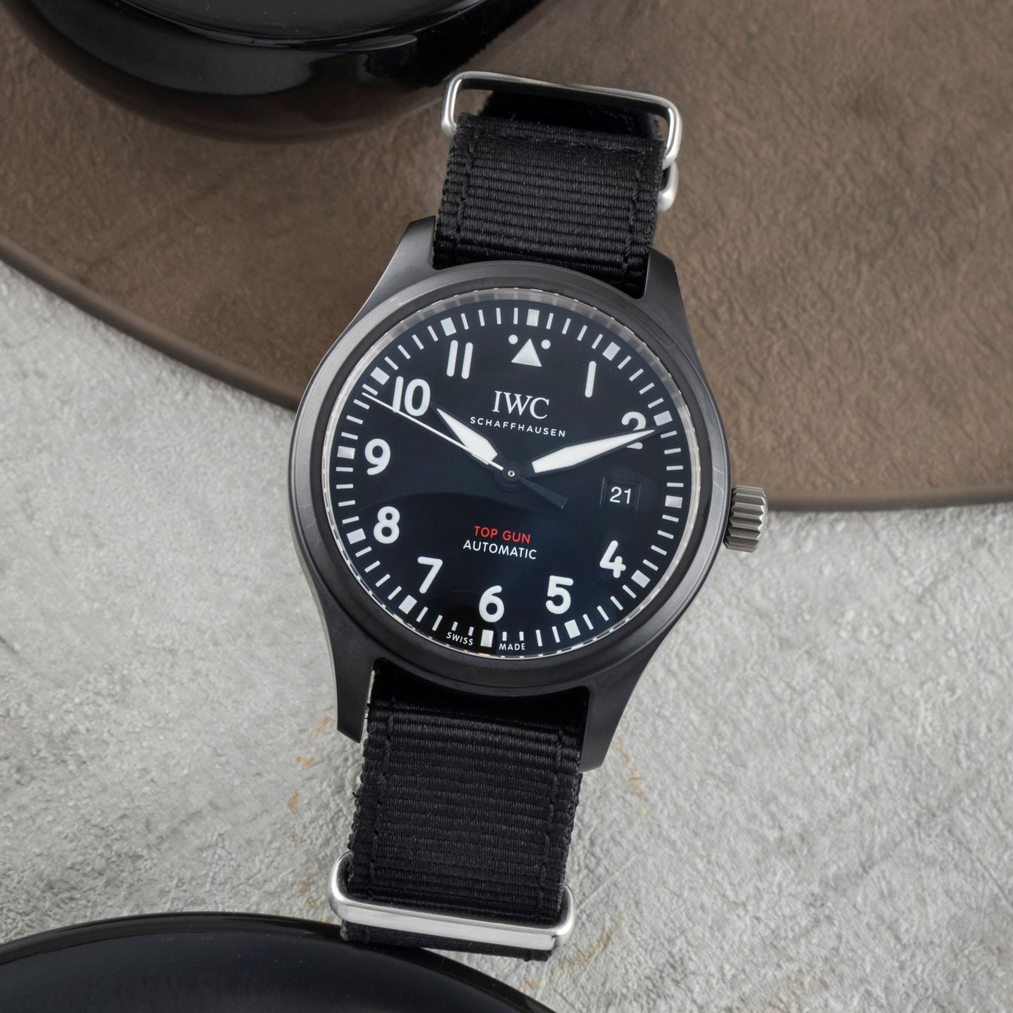 IWC Pilot IW326901 (Unknown (random serial)) - Black dial 41 mm Ceramic case (1/8)