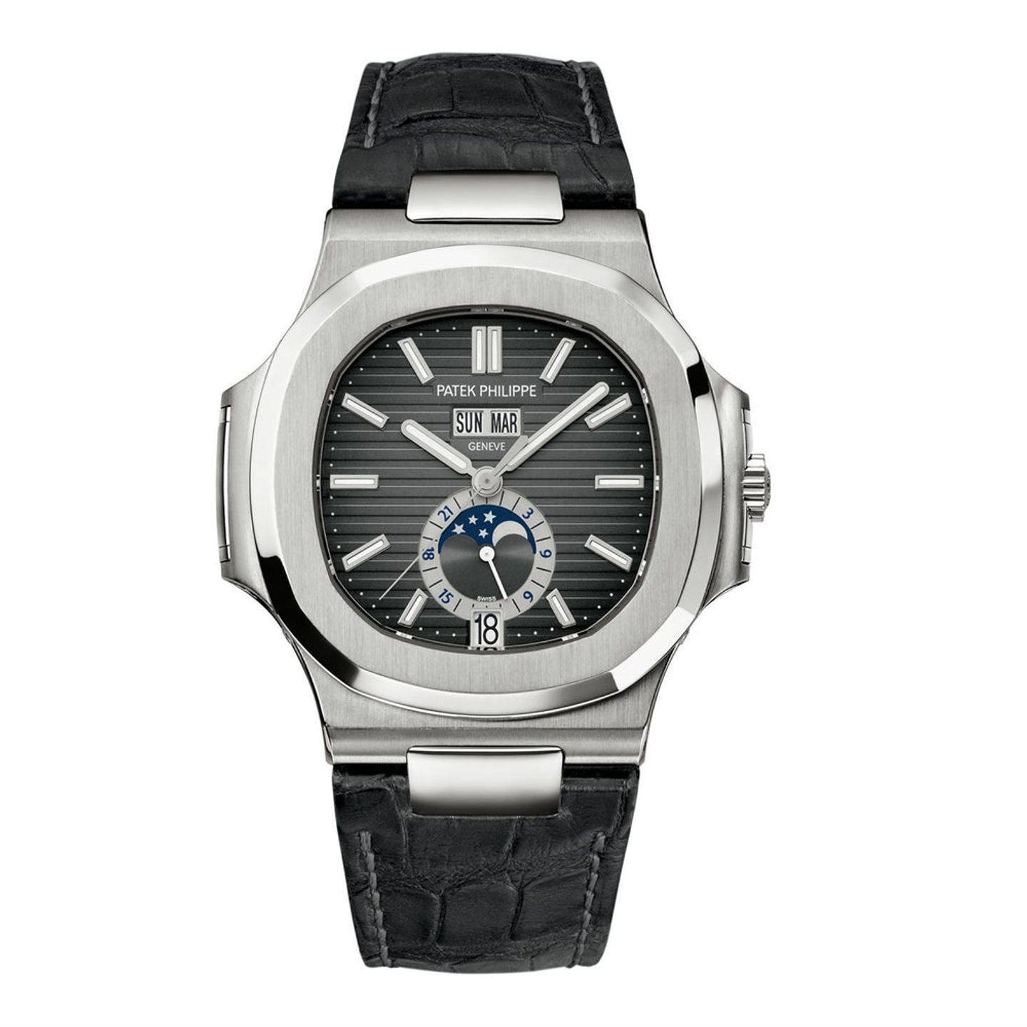 Patek Philippe Nautilus 5726A-001 (2025) - Zwart wijzerplaat 41mm Staal (1/1)