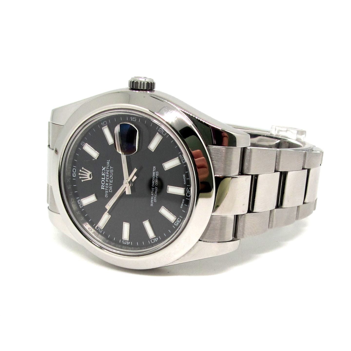 Rolex Datejust II 116300 (2015) - Black dial 41 mm Steel case (2/6)