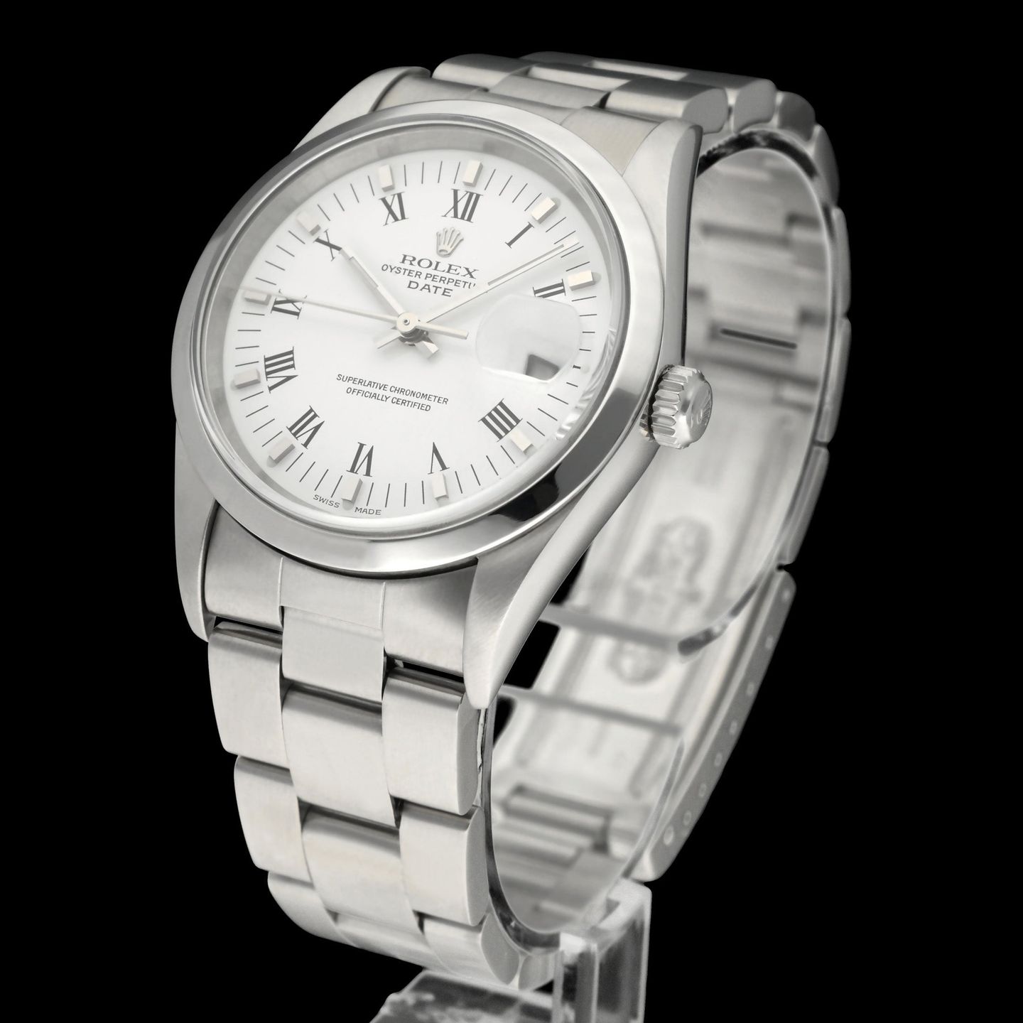 Rolex Oyster Perpetual Date 15200 (1999) - Silver dial 34 mm Steel case (2/7)