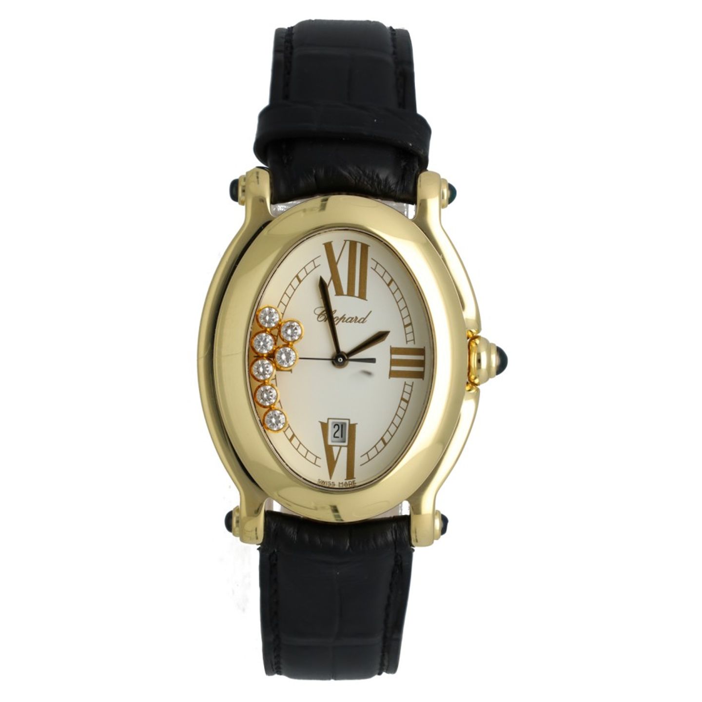 Chopard Happy Sport 27/7000-23 (2003) - Wit wijzerplaat 30mm Geelgoud (2/7)