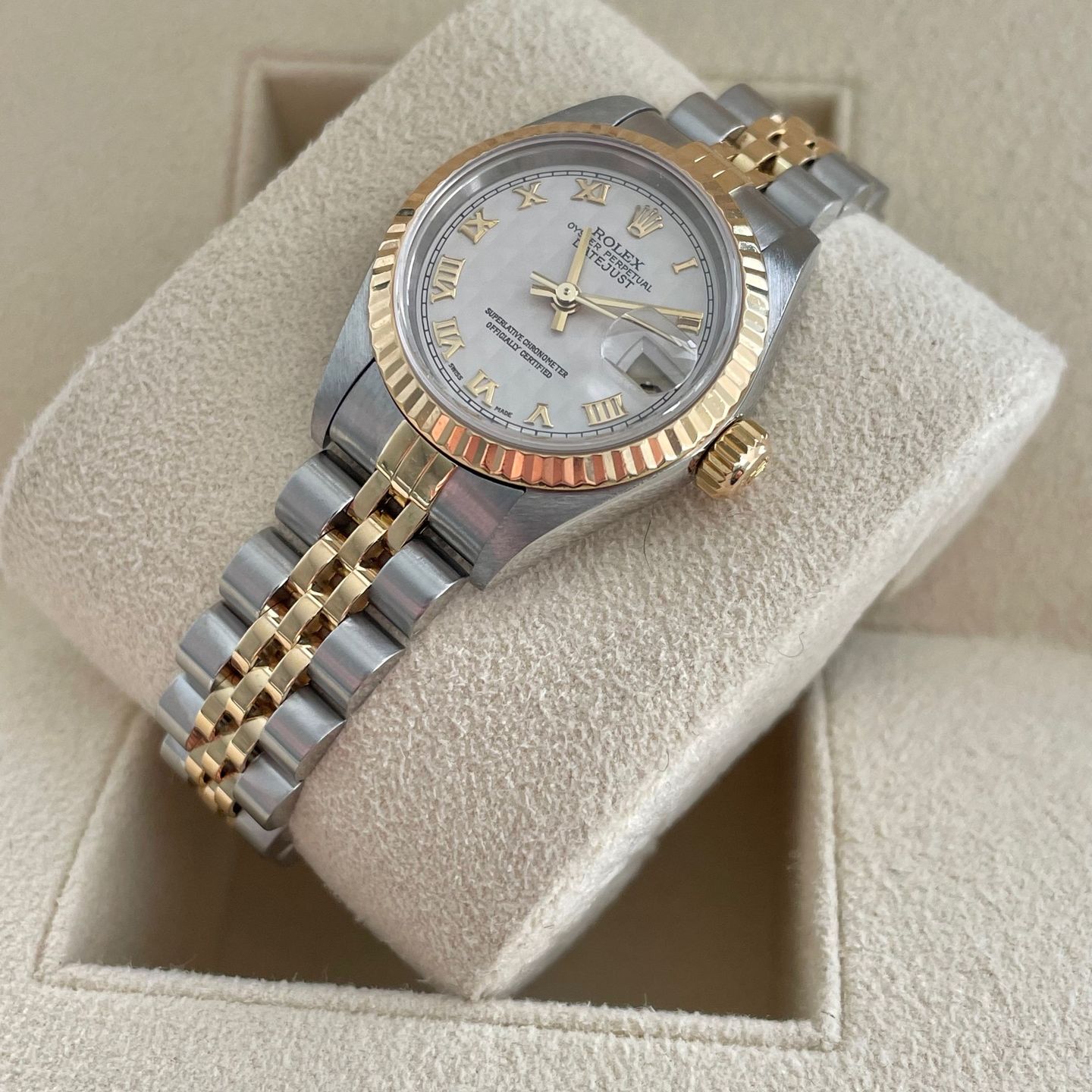 Rolex Lady-Datejust 79173 (2001) - White dial 26 mm Gold/Steel case (2/7)