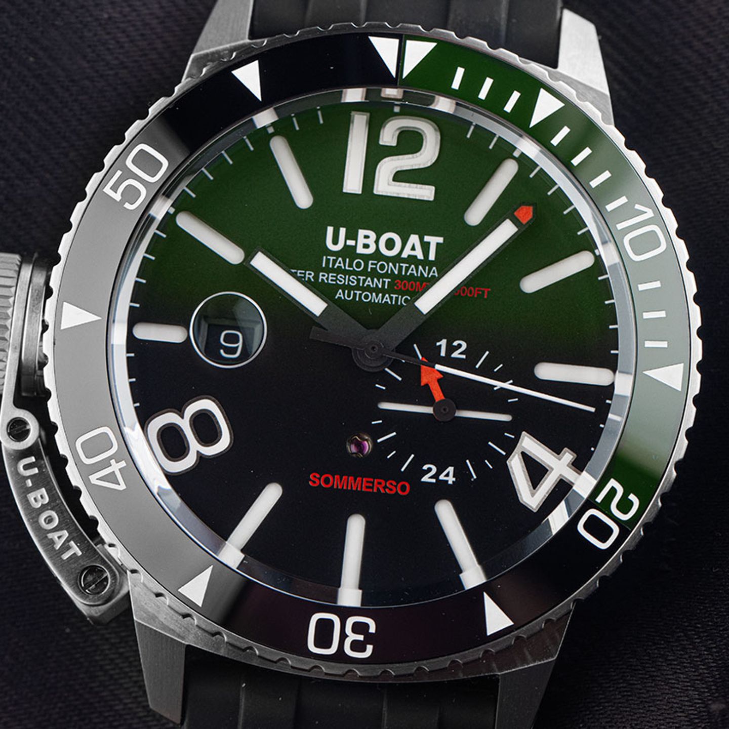 U-Boat Sommerso 9520 (Unknown (random serial)) - Green dial 47 mm Steel case (3/7)