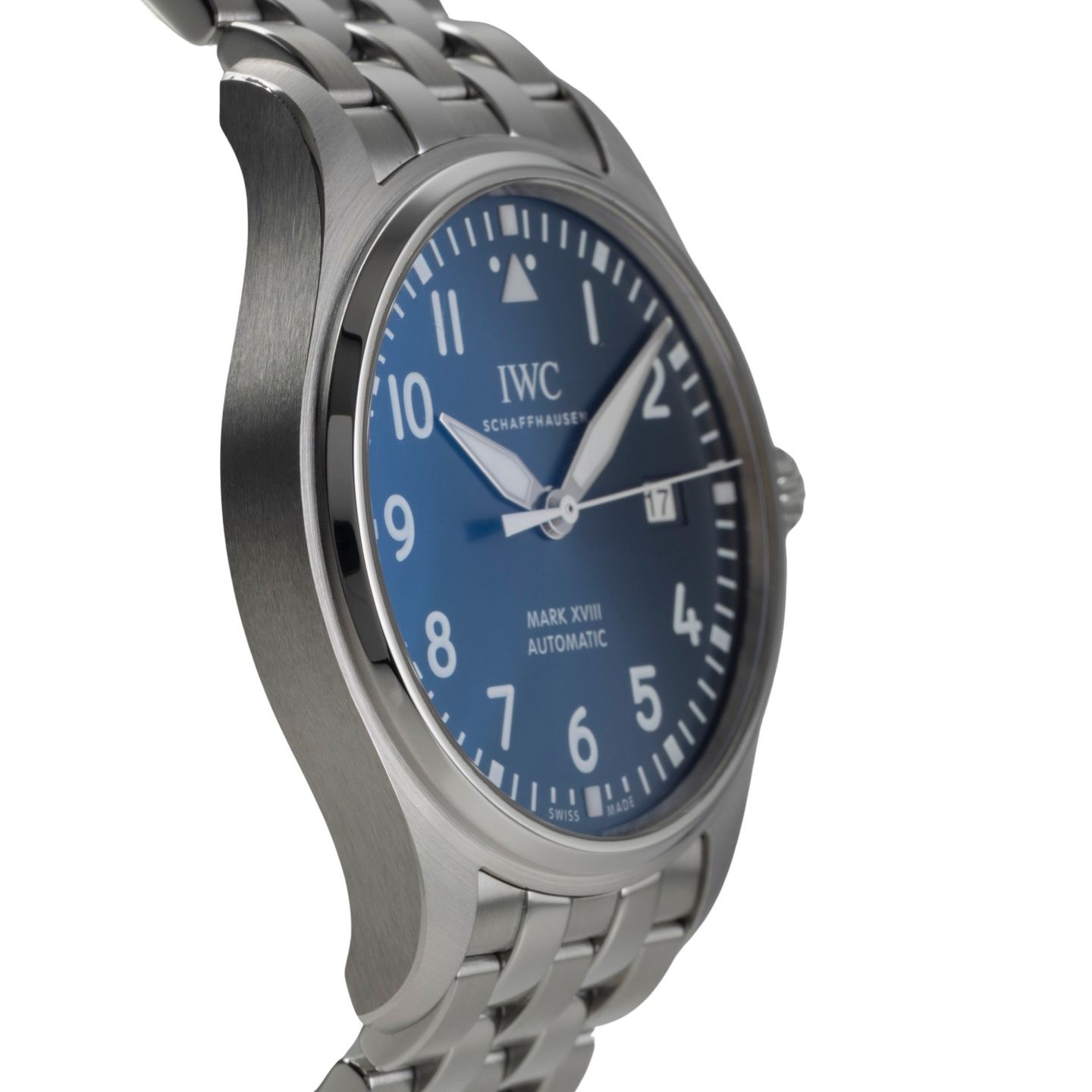 IWC Pilot Mark IW327014 (Onbekend (willekeurig serienummer)) - Blauw wijzerplaat 40mm Staal (7/8)