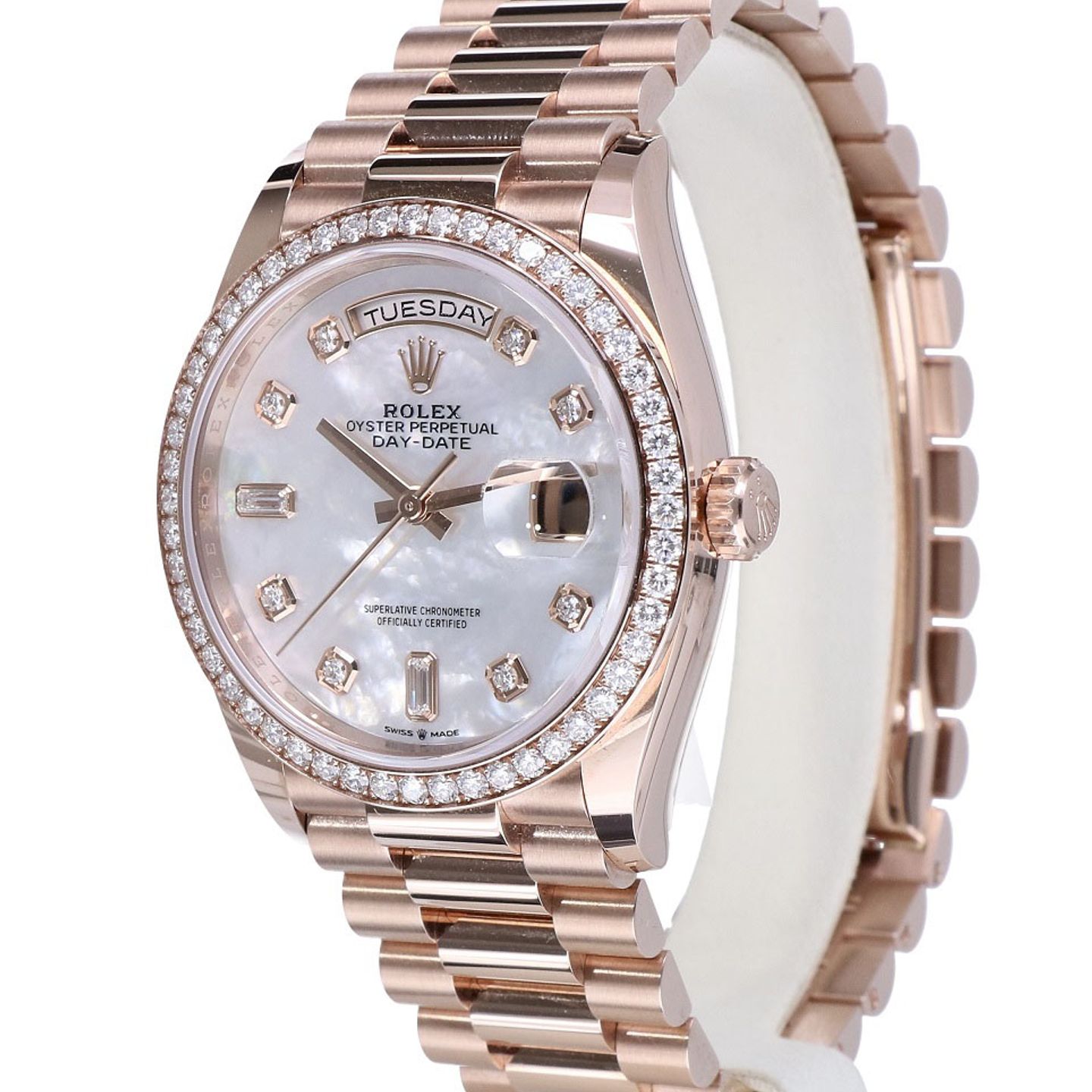 Rolex Day-Date 36 128345RBR (2022) - White dial 36 mm Rose Gold case (2/8)