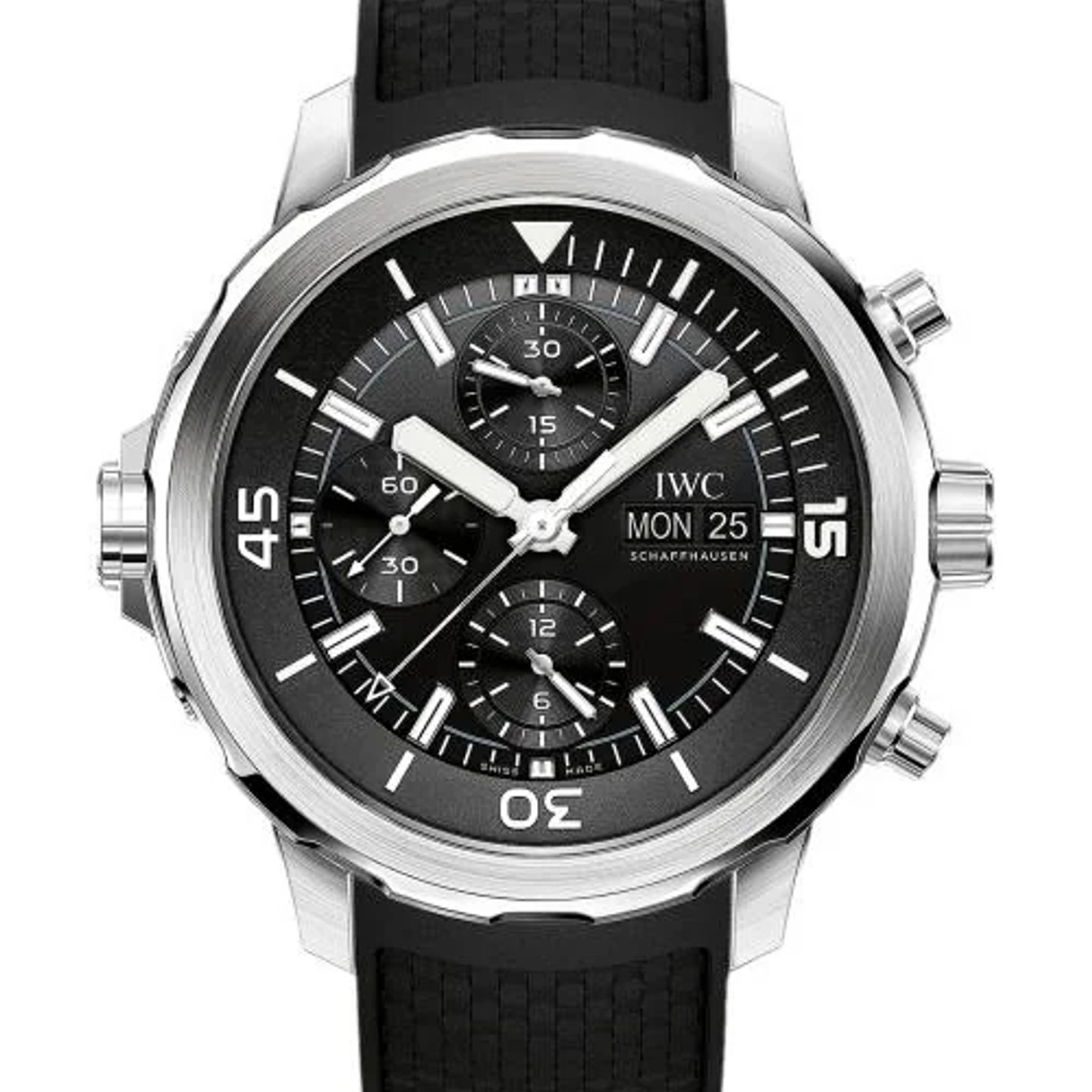 IWC Aquatimer Chronograph IW376803 (2026) - Zwart wijzerplaat 44mm Staal (1/1)