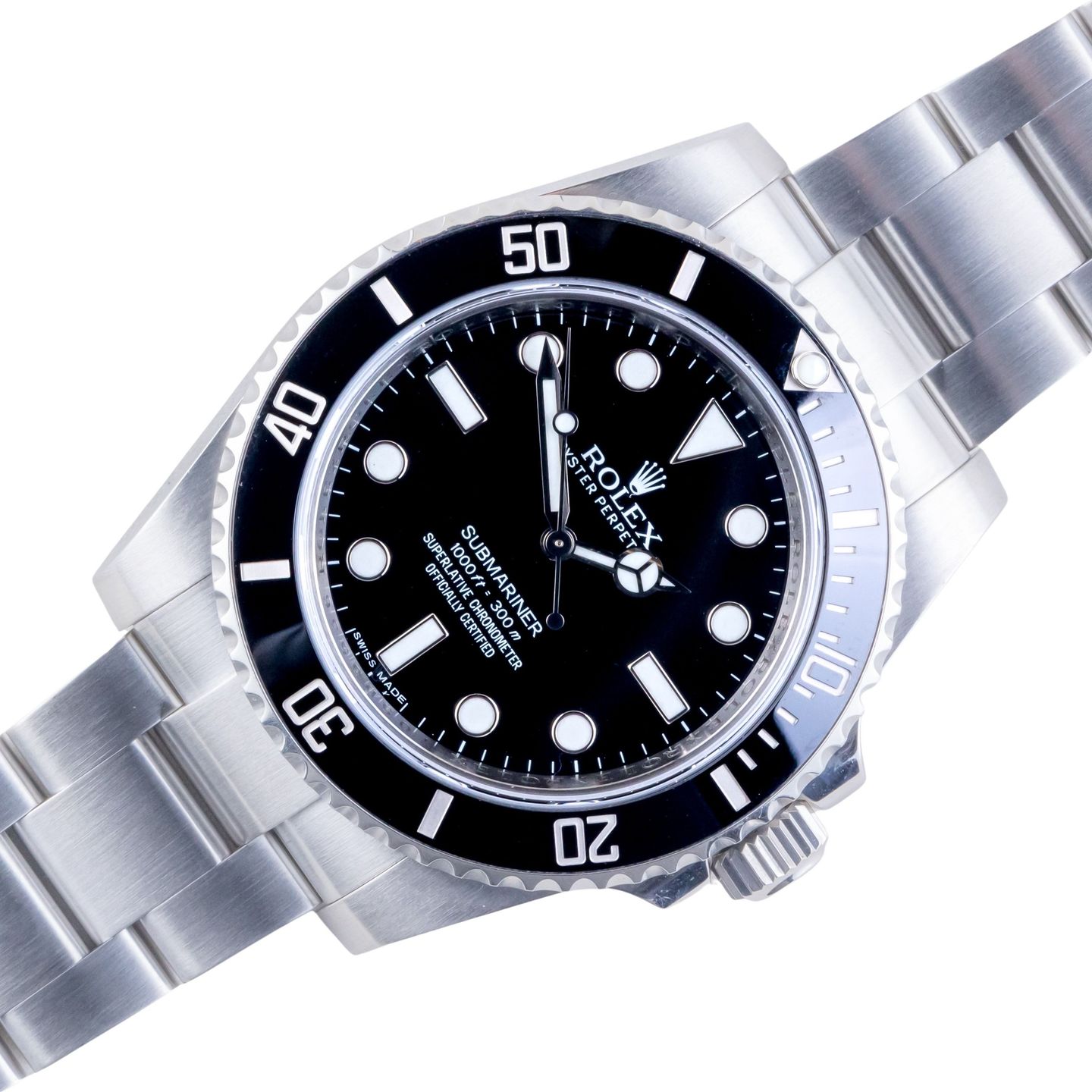 Rolex Submariner No Date 114060 (2015) - Black dial 40 mm Steel case (1/8)