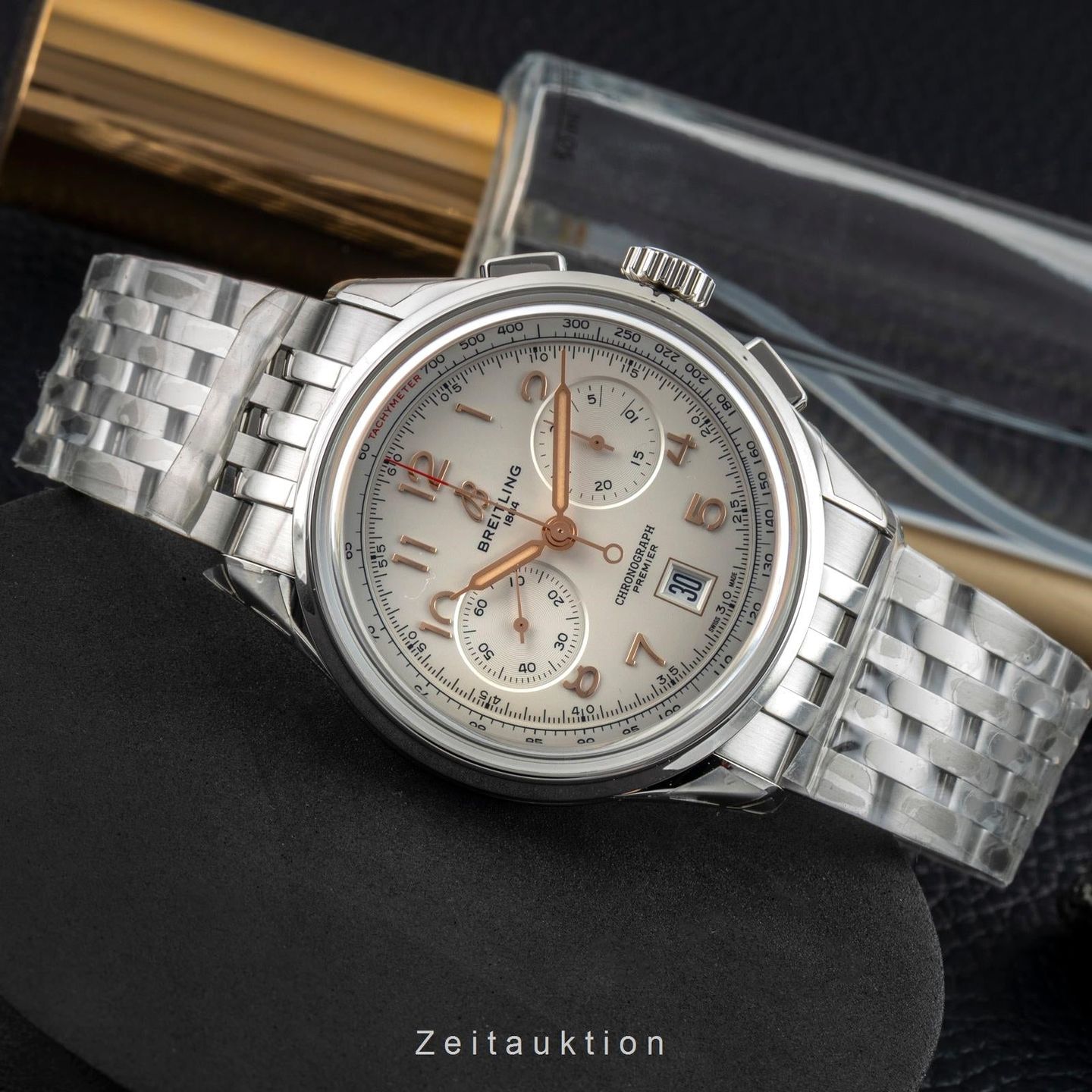 Breitling Premier AB0145211G1A1 (Onbekend (willekeurig serienummer)) - Beige wijzerplaat 42mm Staal (2/8)