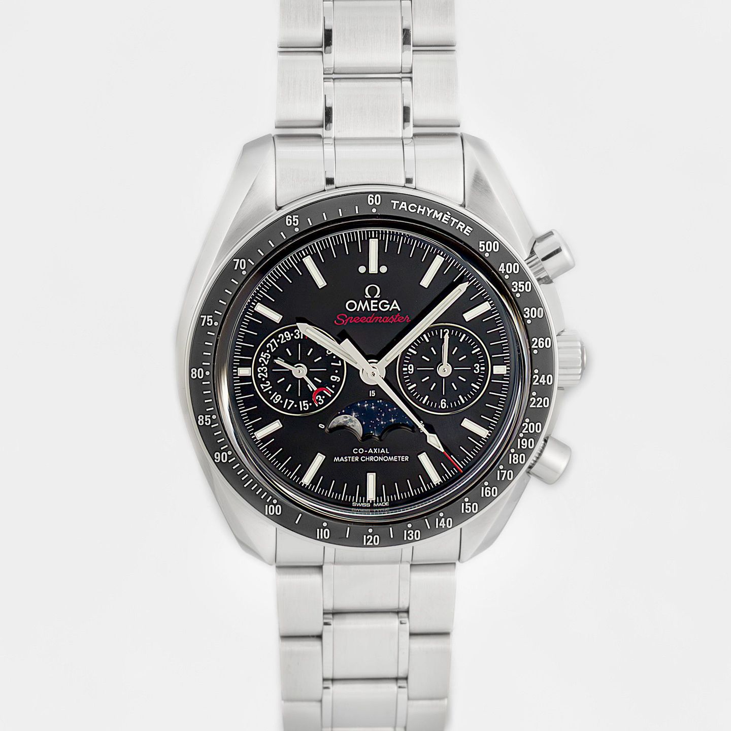 Omega Speedmaster Moonphase 304.30.44.52.01.001 (2021) - Zwart wijzerplaat 44mm Staal (1/6)