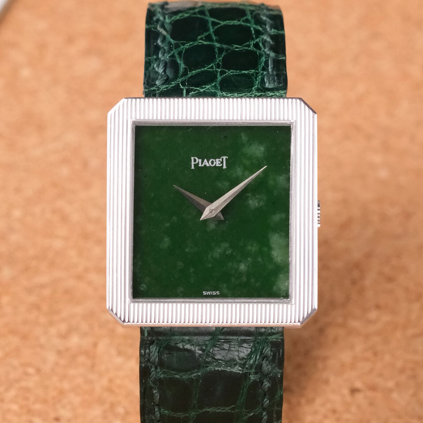 Piaget Protocole 9154 (1975) - Green dial 28 mm White Gold case (2/16)
