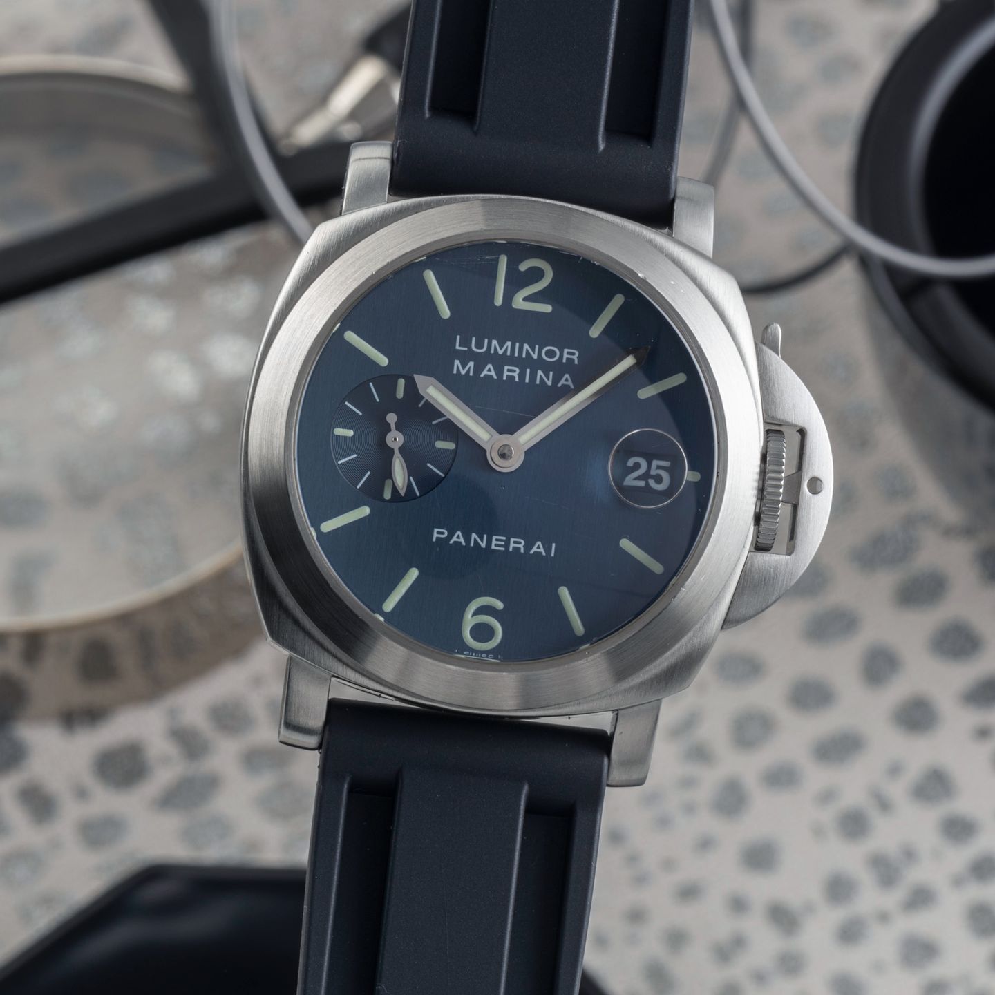 Panerai Luminor Marina PAM00070 (2001) - Blauw wijzerplaat 40mm Staal (3/8)