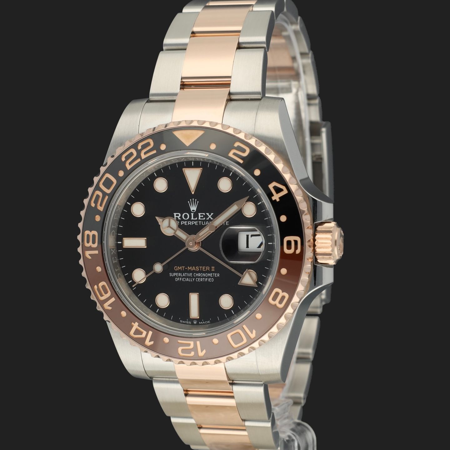 Rolex GMT-Master II 126711CHNR (2018) - Black dial 40 mm Gold/Steel case (1/8)