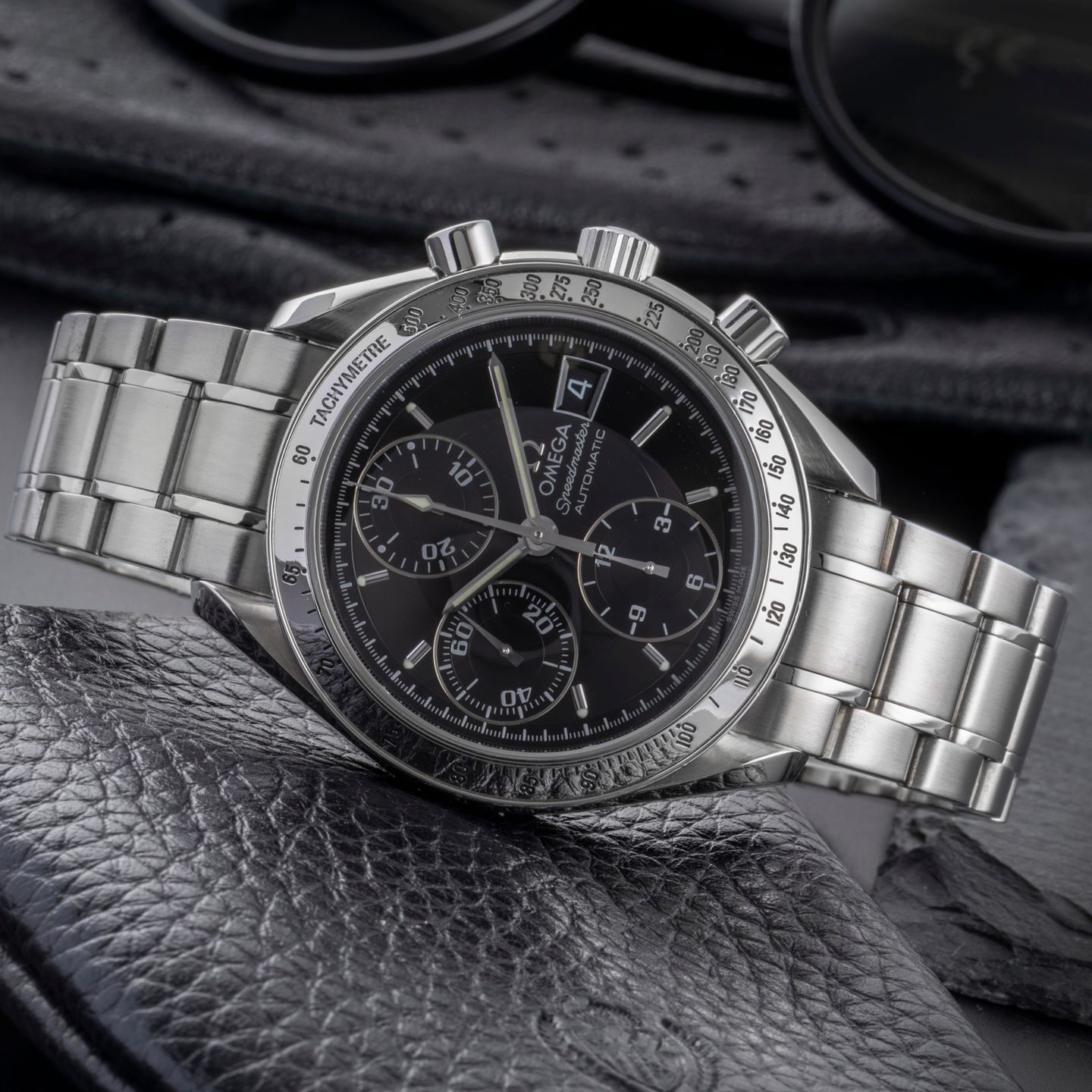 Omega Speedmaster Date 3513.50.00 (1999) - Zwart wijzerplaat 39mm Staal (2/8)