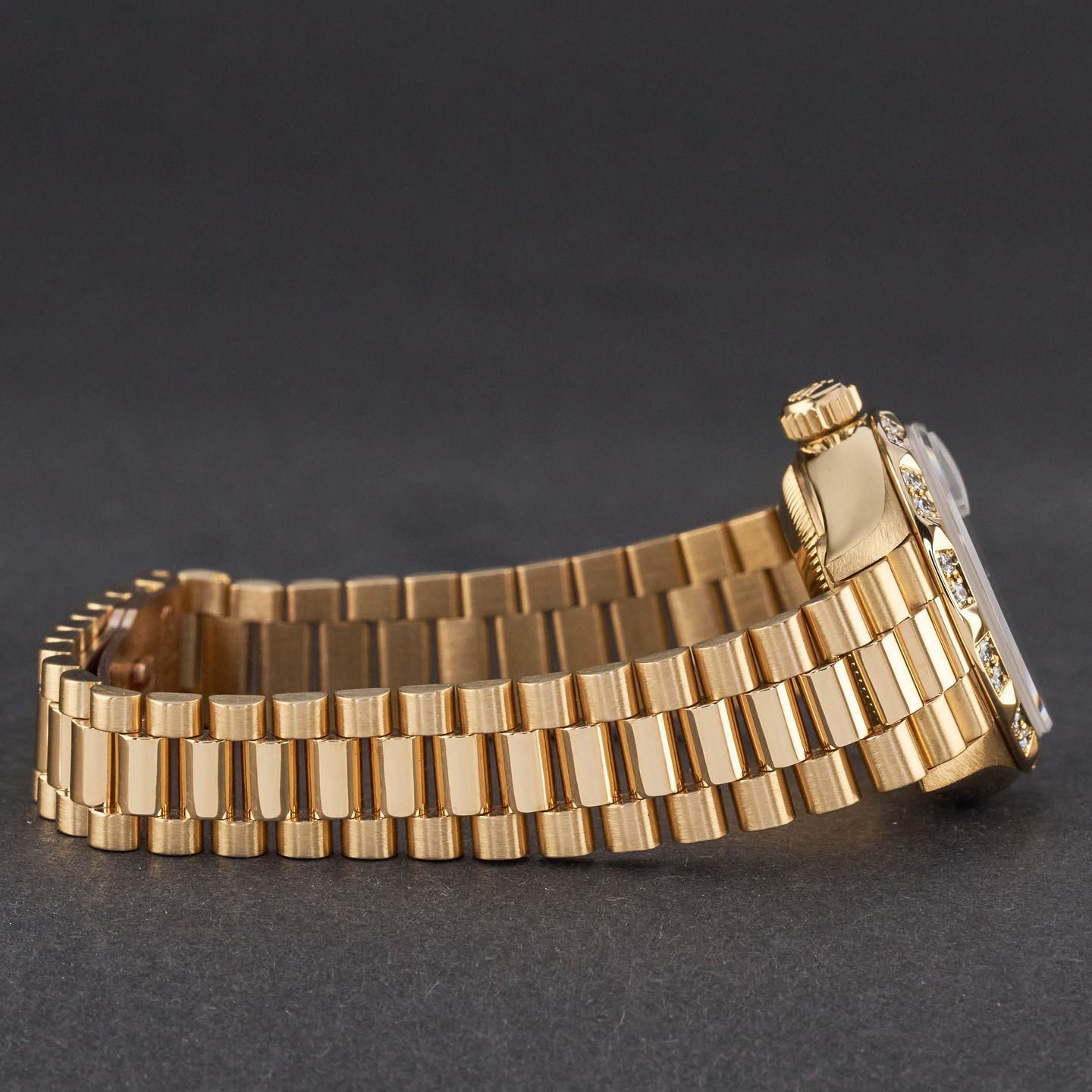 Rolex Lady-Datejust 69258 (1989) - Blue dial 26 mm Yellow Gold case (6/8)