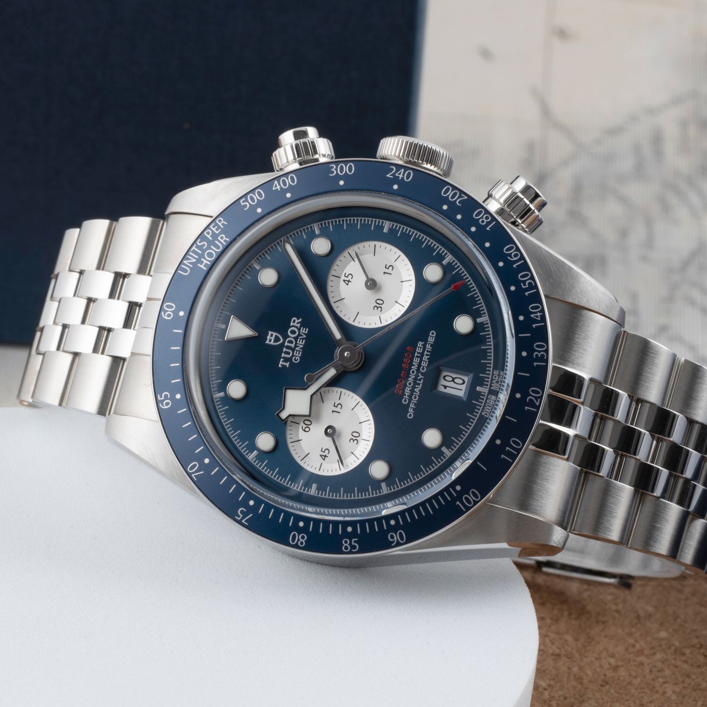 Tudor Black Bay Chrono 79360B (Unknown (random serial)) - Blue dial 41 mm Steel case (2/8)