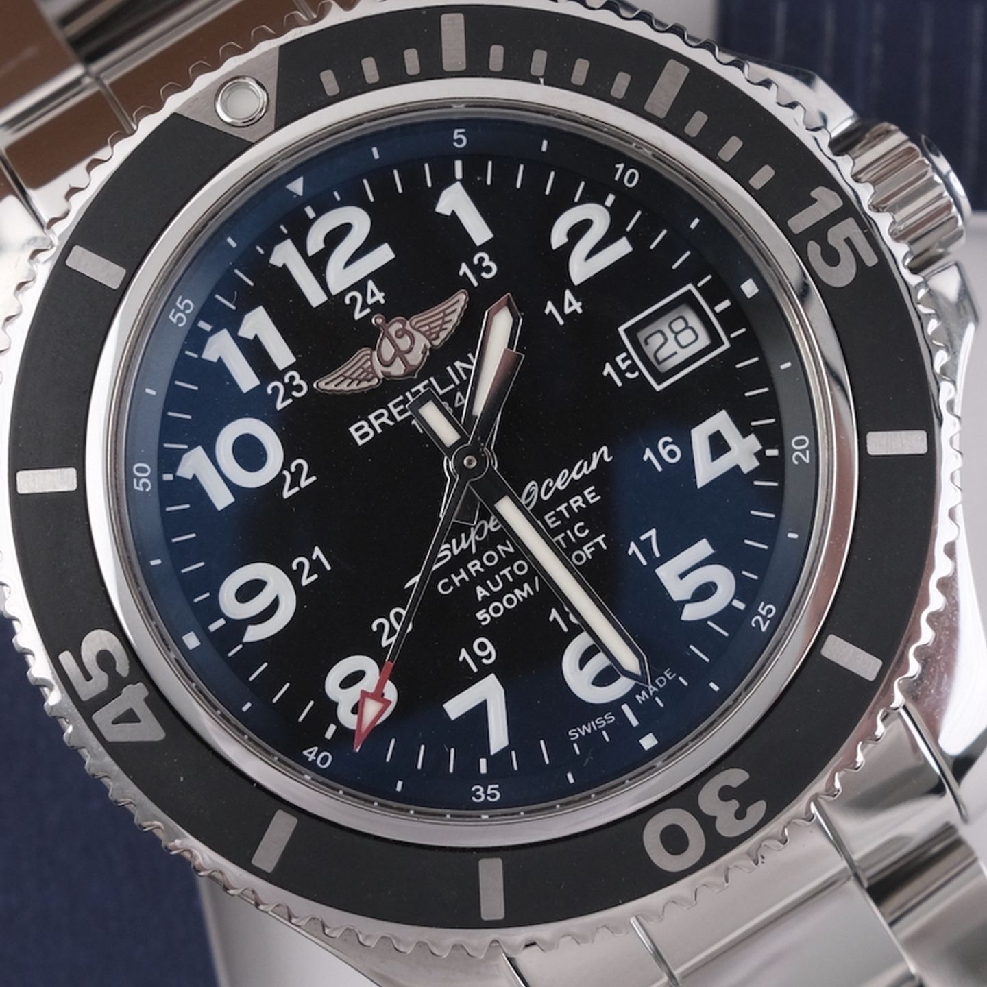 Breitling Superocean II 42 A17365D1/C915-148S (2019) - Blauw wijzerplaat 42mm Staal (4/8)