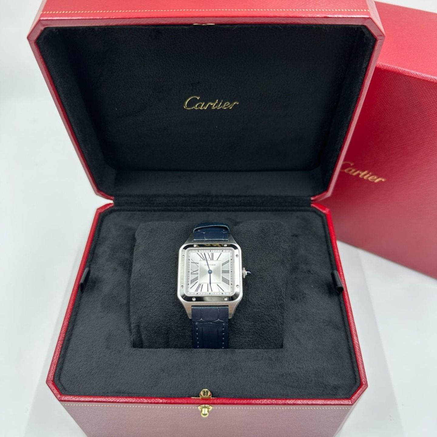 Cartier Santos Dumont WSSA0022 (2023) - Silver dial 43 mm Steel case (4/8)