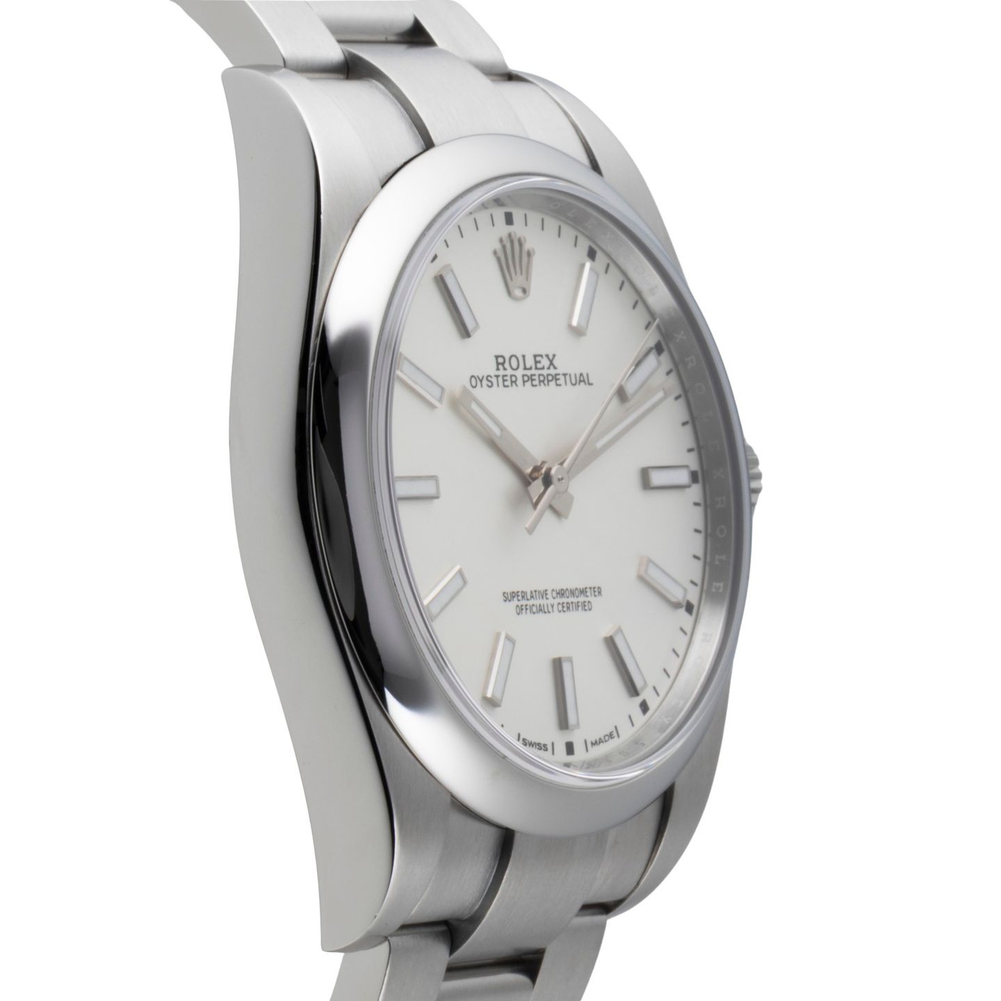 Rolex Oyster Perpetual 39 114300 (Unknown (random serial)) - White dial 39 mm Steel case (7/8)