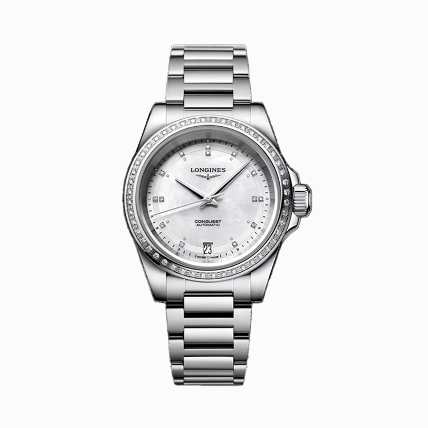 Longines Conquest L3.430.0.87.6 (2025) - Wit wijzerplaat 34mm Staal (1/1)