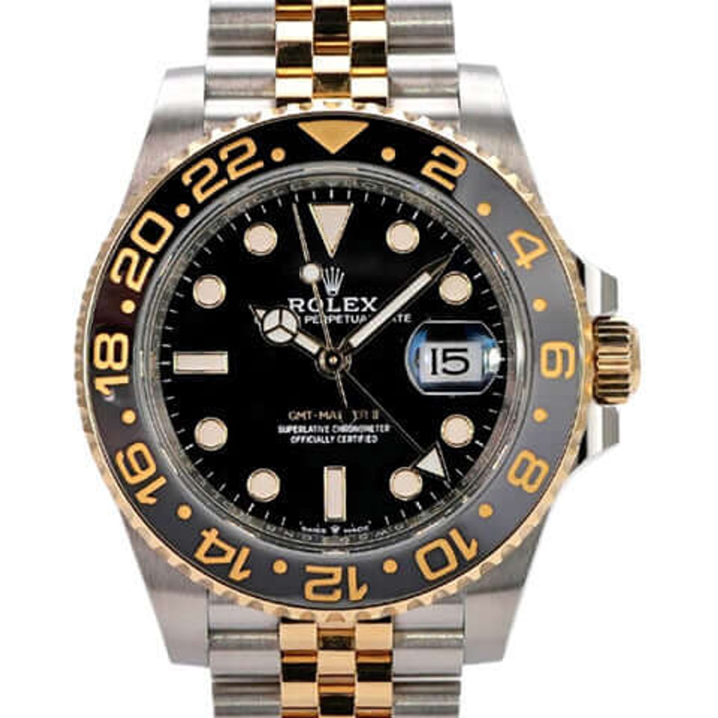 Rolex GMT-Master II 126713GRNR (2024) - Zwart wijzerplaat 40mm Goud/Staal (1/8)