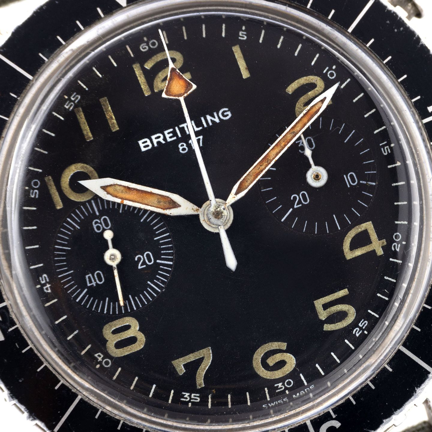 Breitling Vintage 817 (1970) - Black dial 39 mm Steel case (2/8)