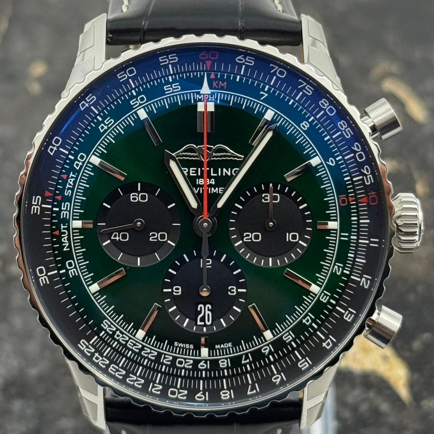 Breitling Navitimer 01 (46 MM) AB0137241L1P1 (2025) - Groen wijzerplaat 46mm Staal (4/8)