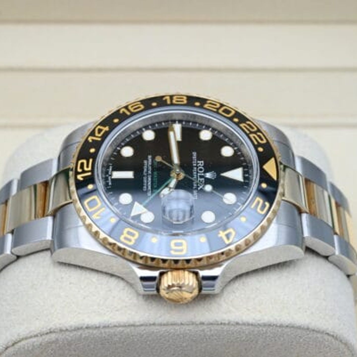 Rolex GMT-Master II 116713LN (2015) - Zwart wijzerplaat 40mm Goud/Staal (8/14)