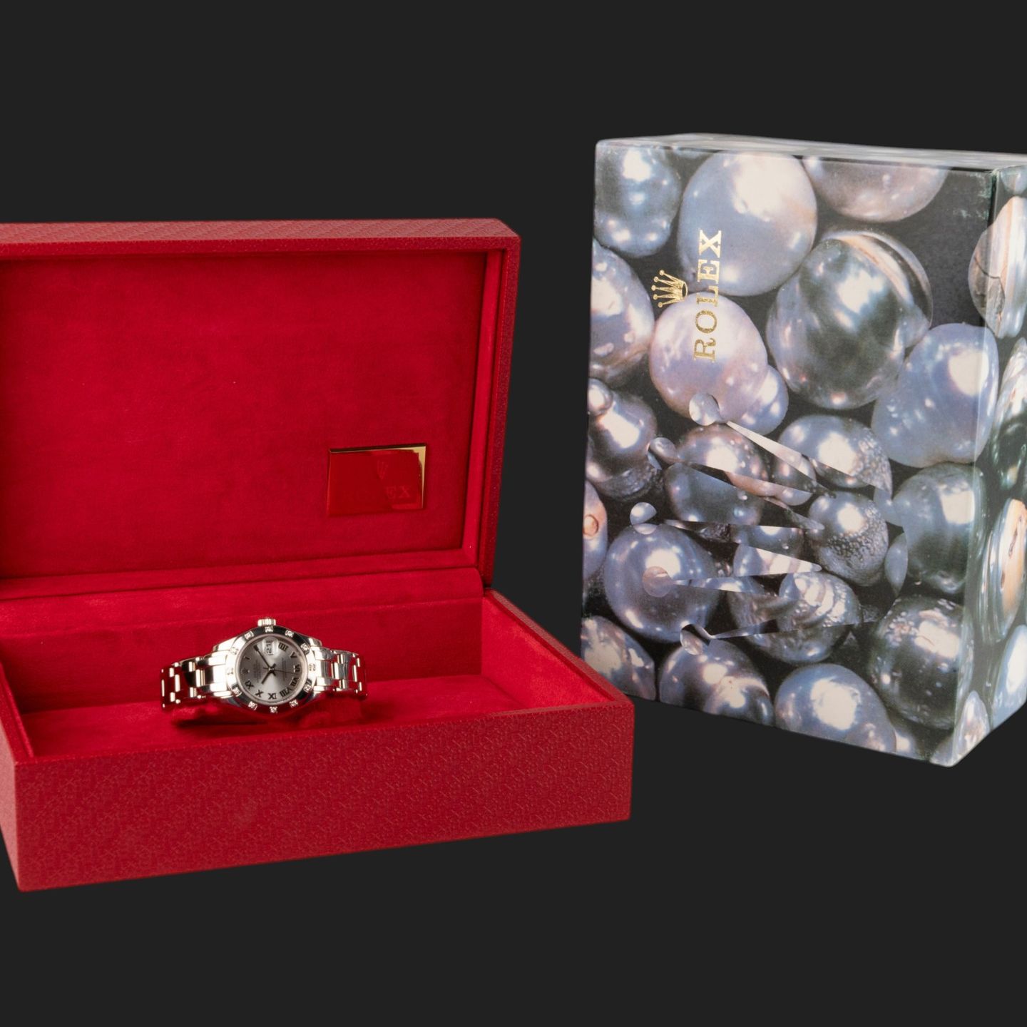 Rolex Lady-Datejust Pearlmaster 80319 (Unknown (random serial)) - Silver dial 29 mm White Gold case (8/8)