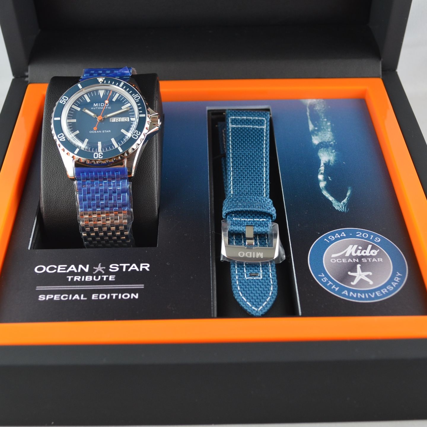 Mido Ocean Star M026.830.11.041.00 (Onbekend (willekeurig serienummer)) - Blauw wijzerplaat 40mm Staal (5/5)