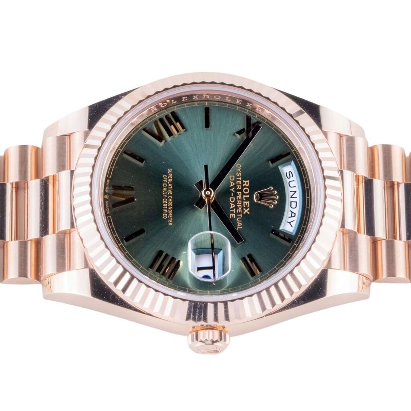 Rolex Day-Date 40 228235 (2026) - Green dial 40 mm Rose Gold case (6/7)