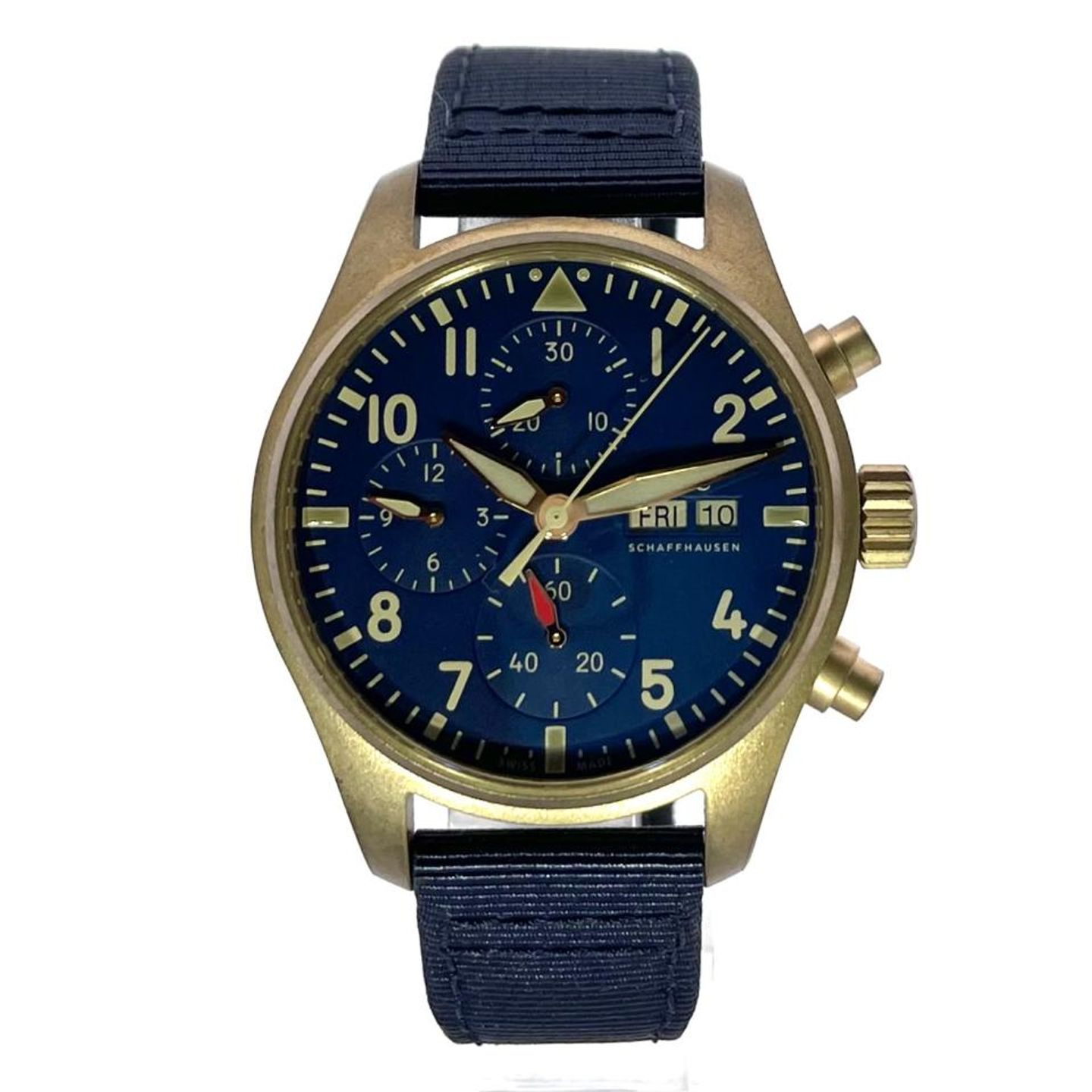 IWC Pilot Chronograph IW388109 (2023) - Blue dial 41 mm Bronze case (2/8)