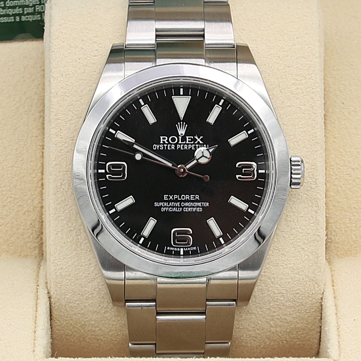 Rolex Explorer 214270 (Onbekend (willekeurig serienummer)) - Zwart wijzerplaat 39mm Staal (3/8)