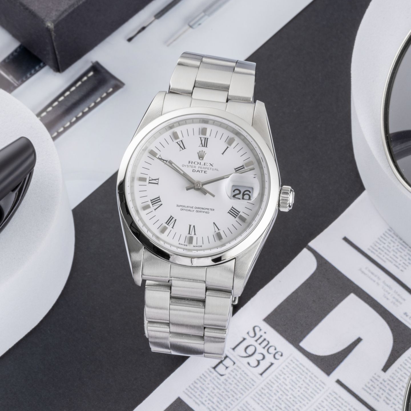 Rolex Oyster Perpetual Date 15200 (Onbekend (willekeurig serienummer)) - 34mm Staal (1/8)