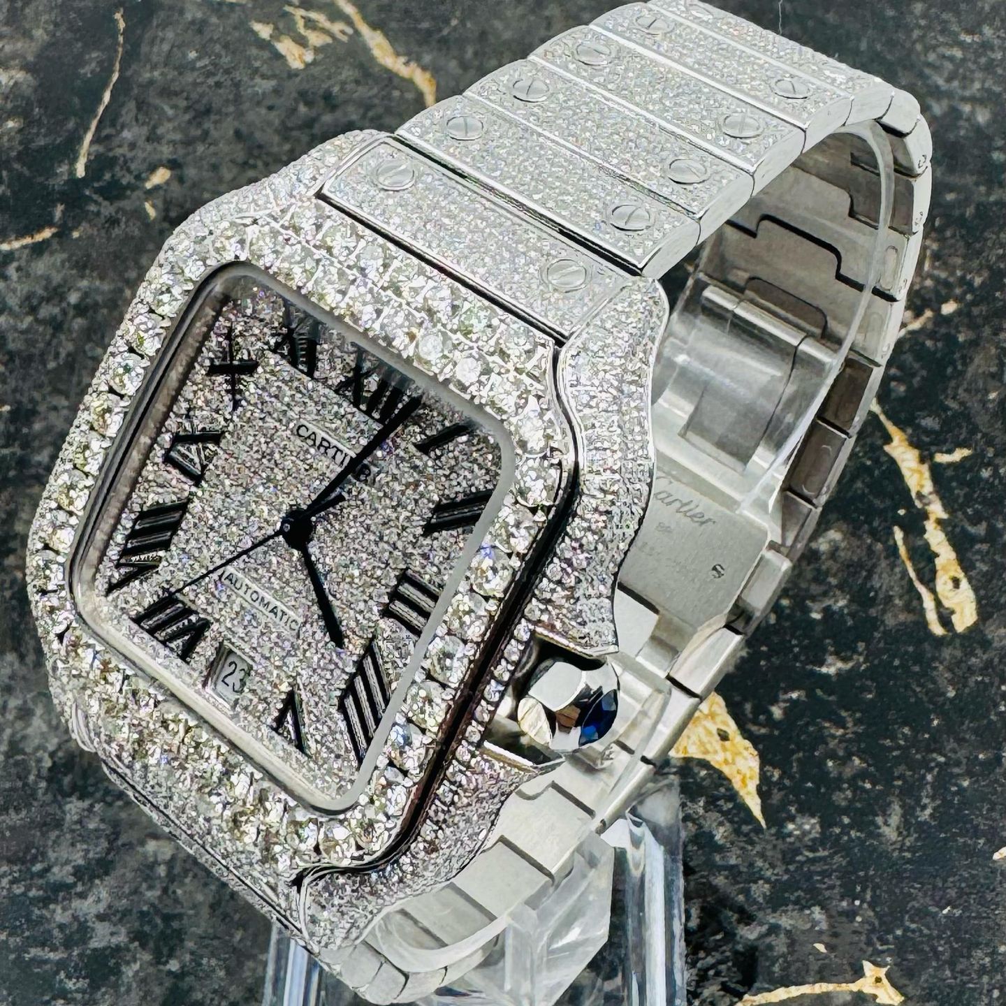 Cartier Santos WSSA0018 (2024) - Silver dial 40 mm Steel case (6/8)