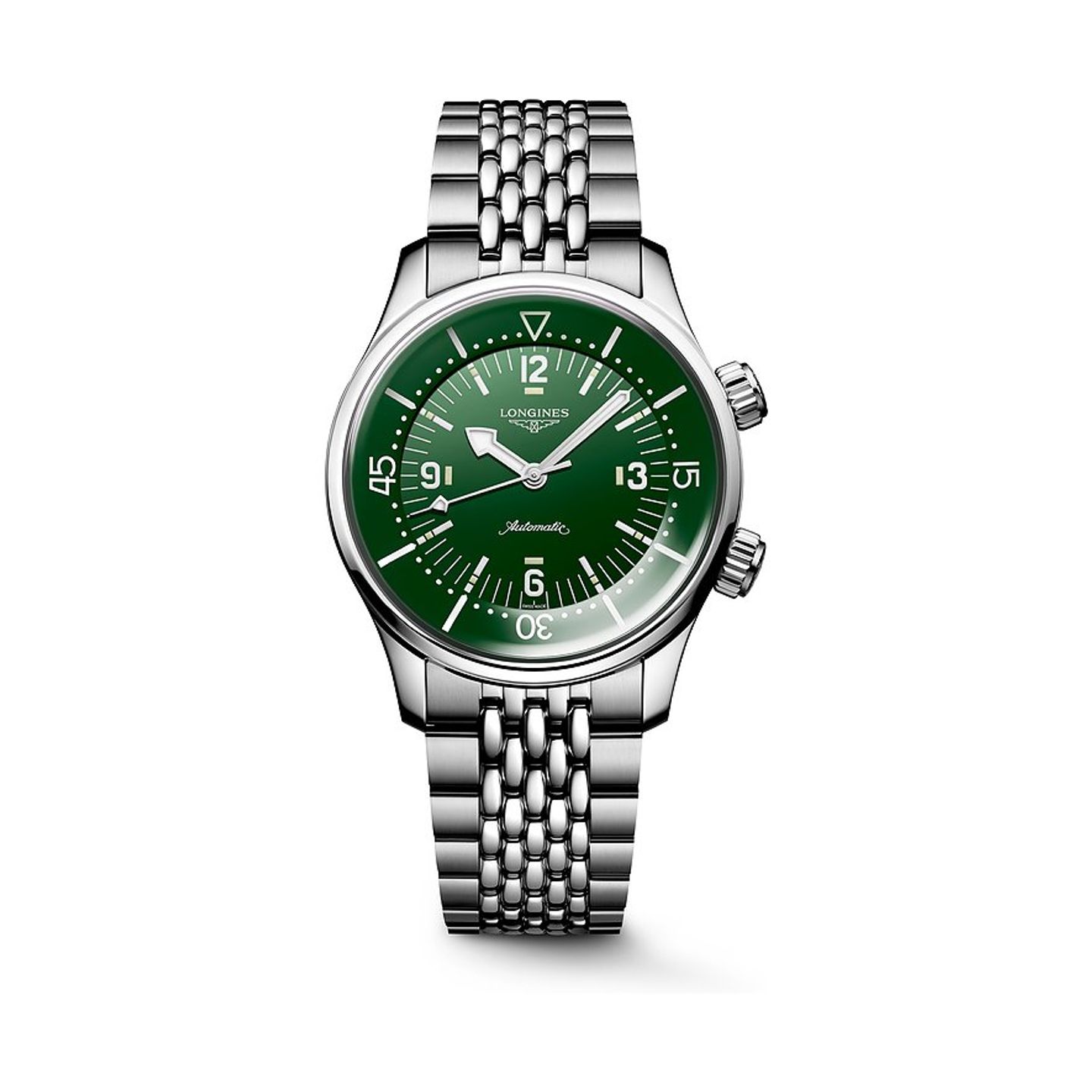 Longines Legend Diver L37644066 (2024) - Groen wijzerplaat 39mm Staal (1/1)