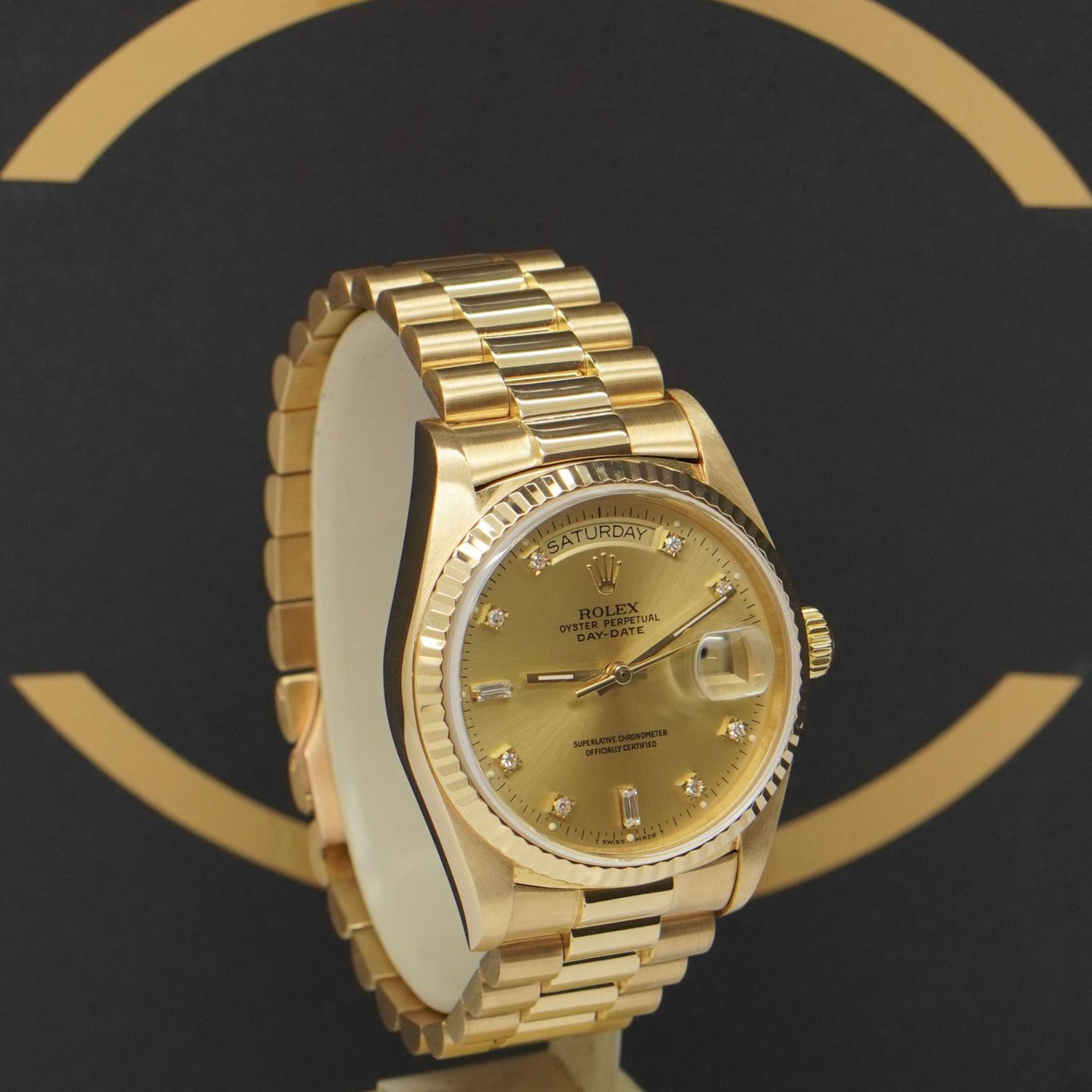 Rolex Day-Date 36 18038 (1987) - Gold dial 36 mm Yellow Gold case (2/7)