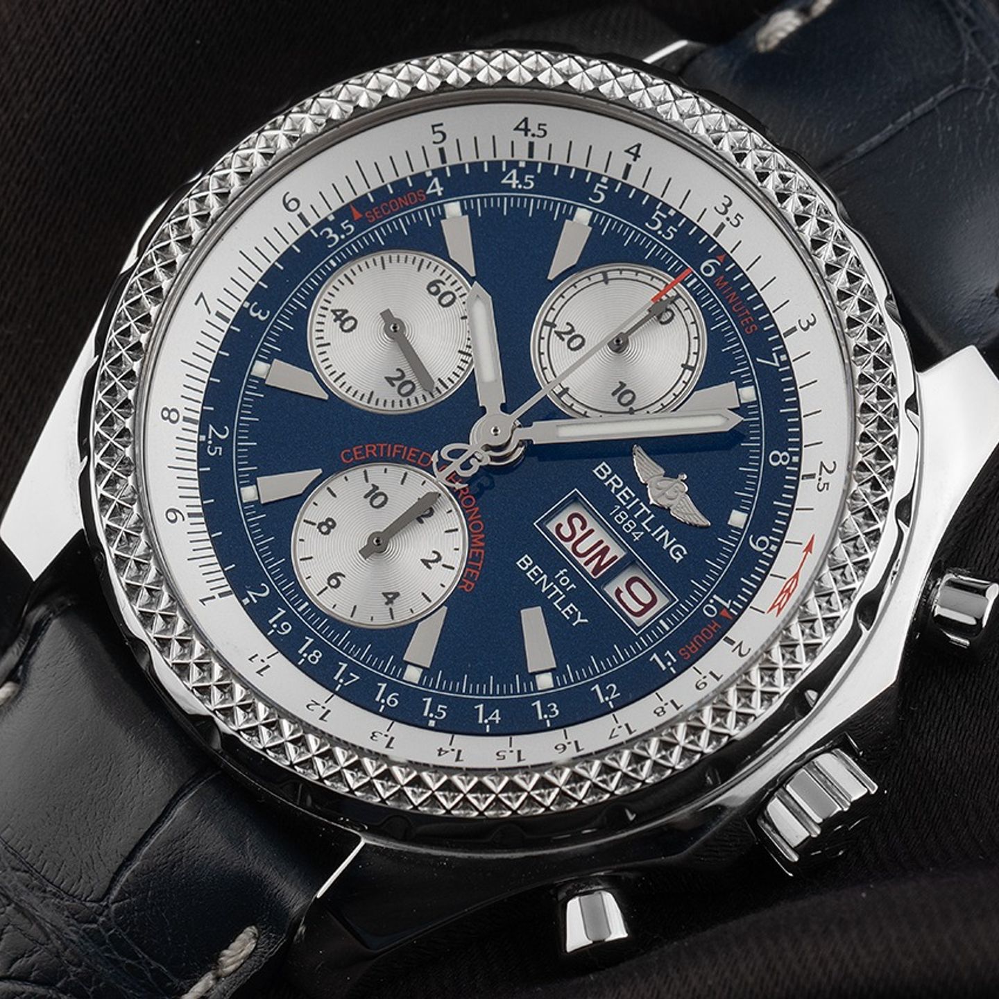 Breitling Bentley GT A13362 (2010) - Black dial 45 mm Steel case (3/8)
