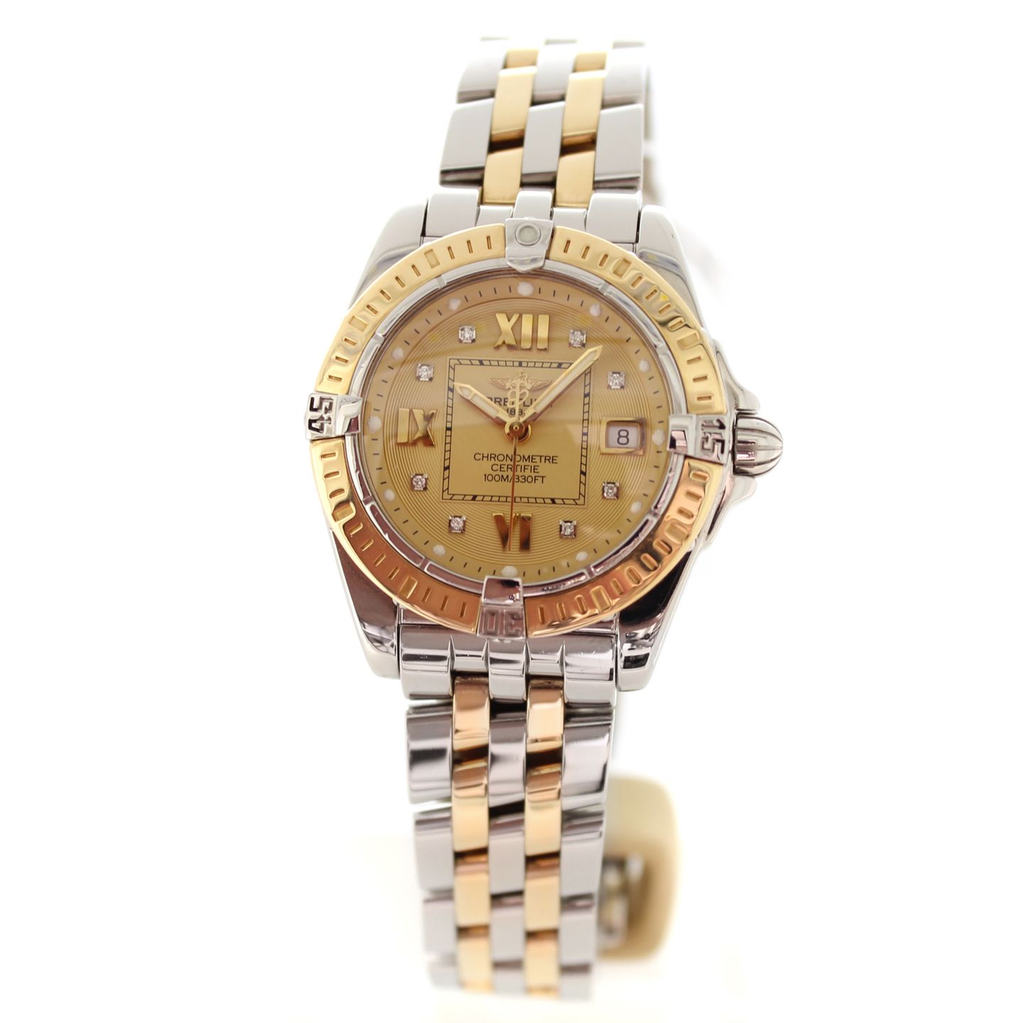 Breitling Cockpit Lady D71356 (Onbekend (willekeurig serienummer)) - Goud wijzerplaat 32mm Goud/Staal (2/7)