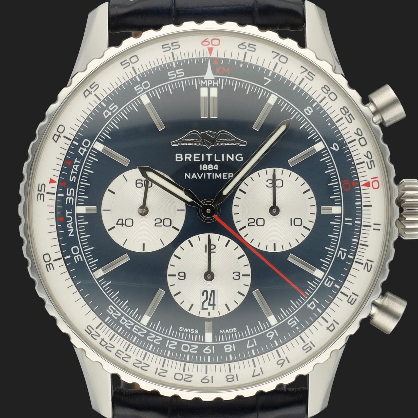 Breitling Navitimer 01 (46 MM) AB0137211C1P1 (2023) - Blauw wijzerplaat 46mm Staal (2/8)