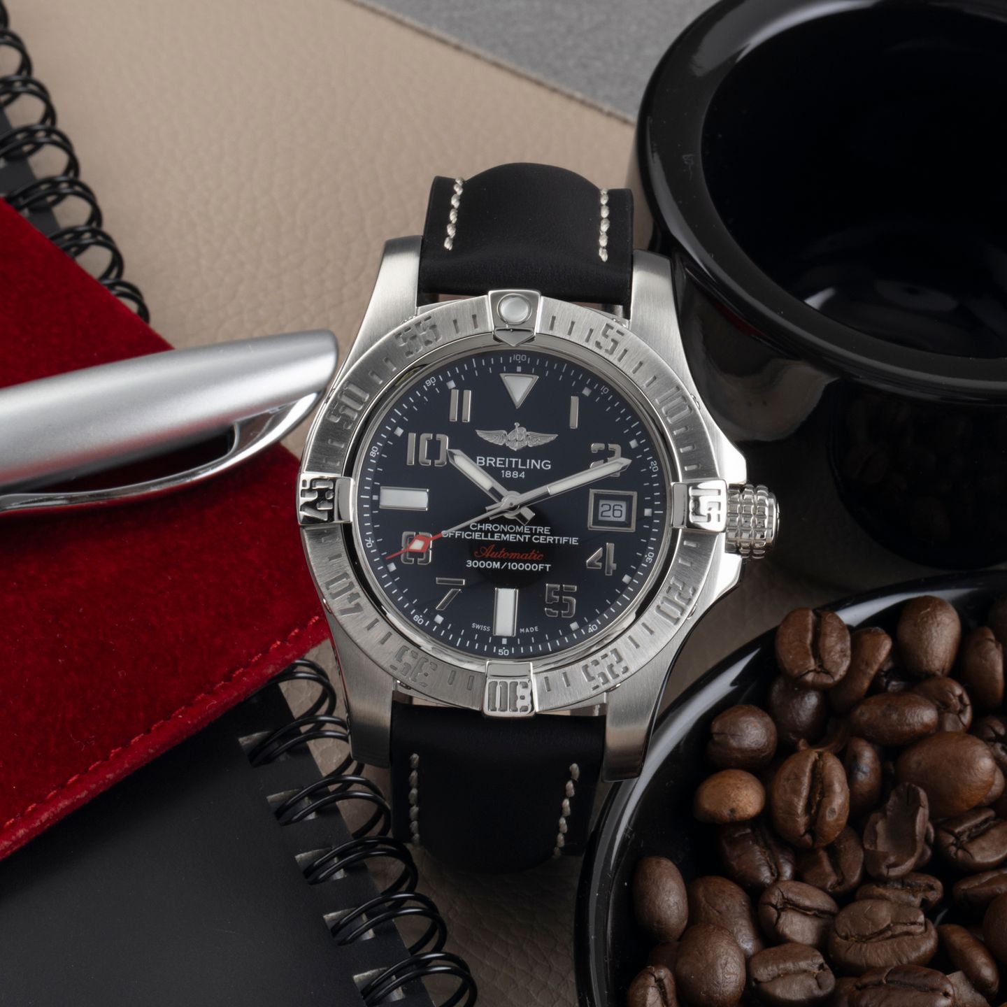 Breitling Avenger II Seawolf A17331 (2013) - 45 mm Steel case (1/8)