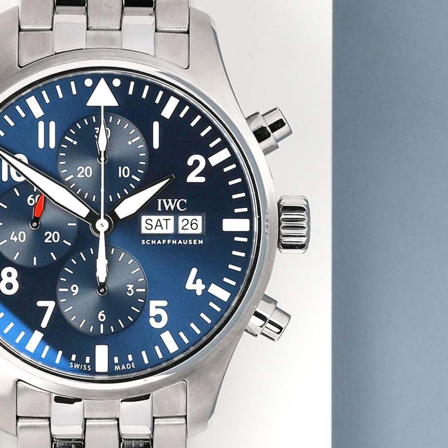 IWC Pilot Chronograph IW377717 (2017) - Blue dial 43 mm Steel case (5/7)